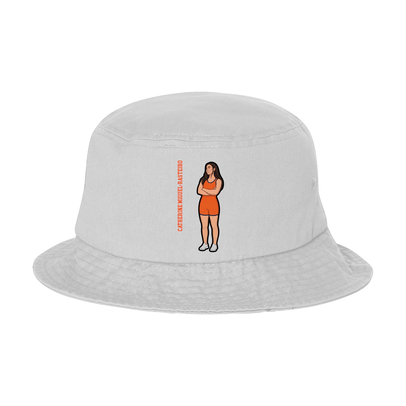 Bucket Cap — Name Vertical in White