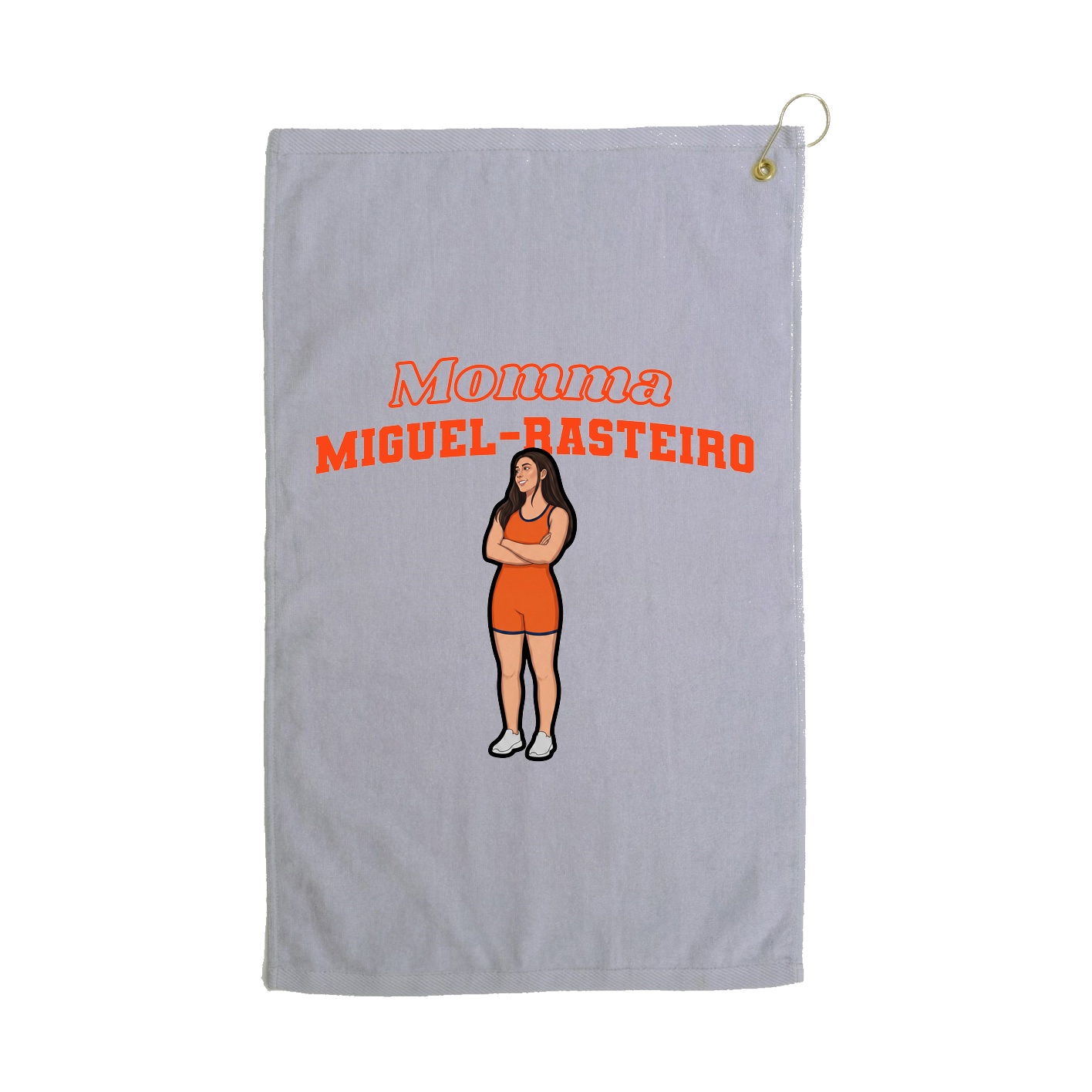 Golf Towel — Mothers Day Block in Grey
