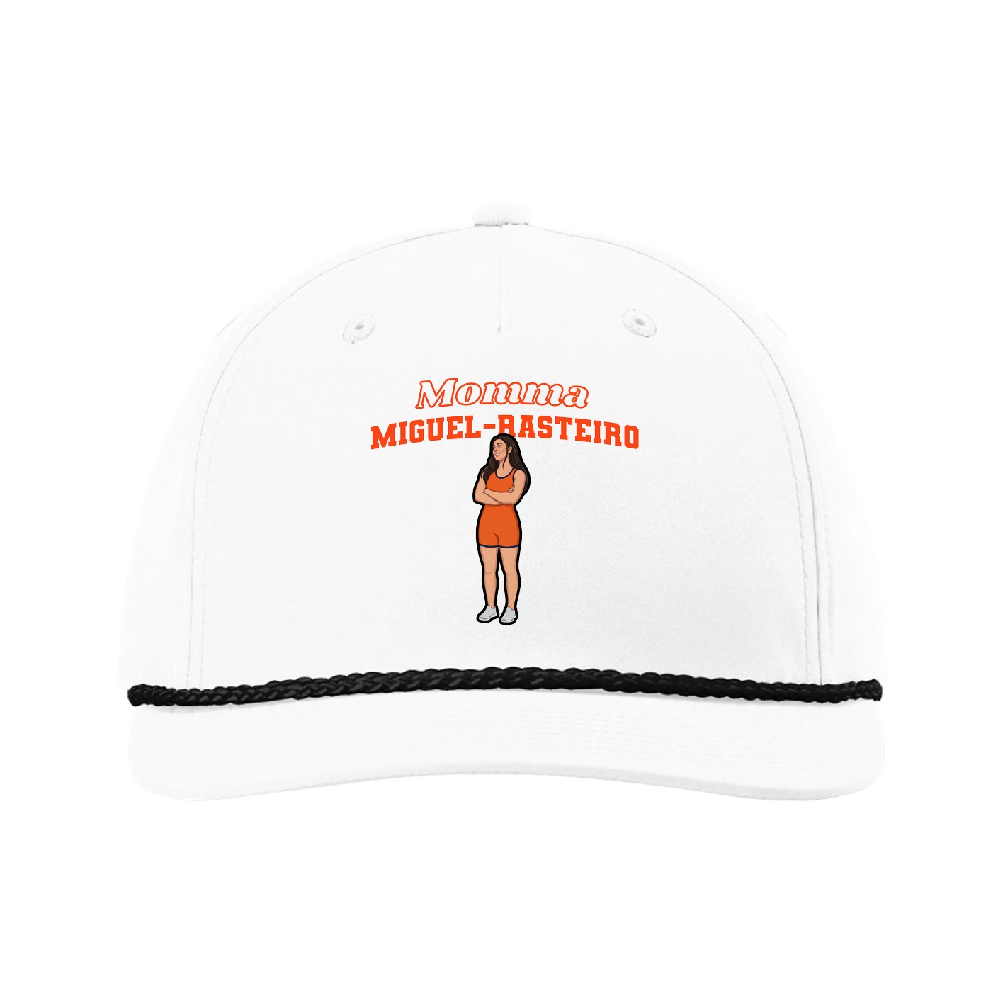 Five-Panel Classic Rope Cap — Mothers Day Block in White