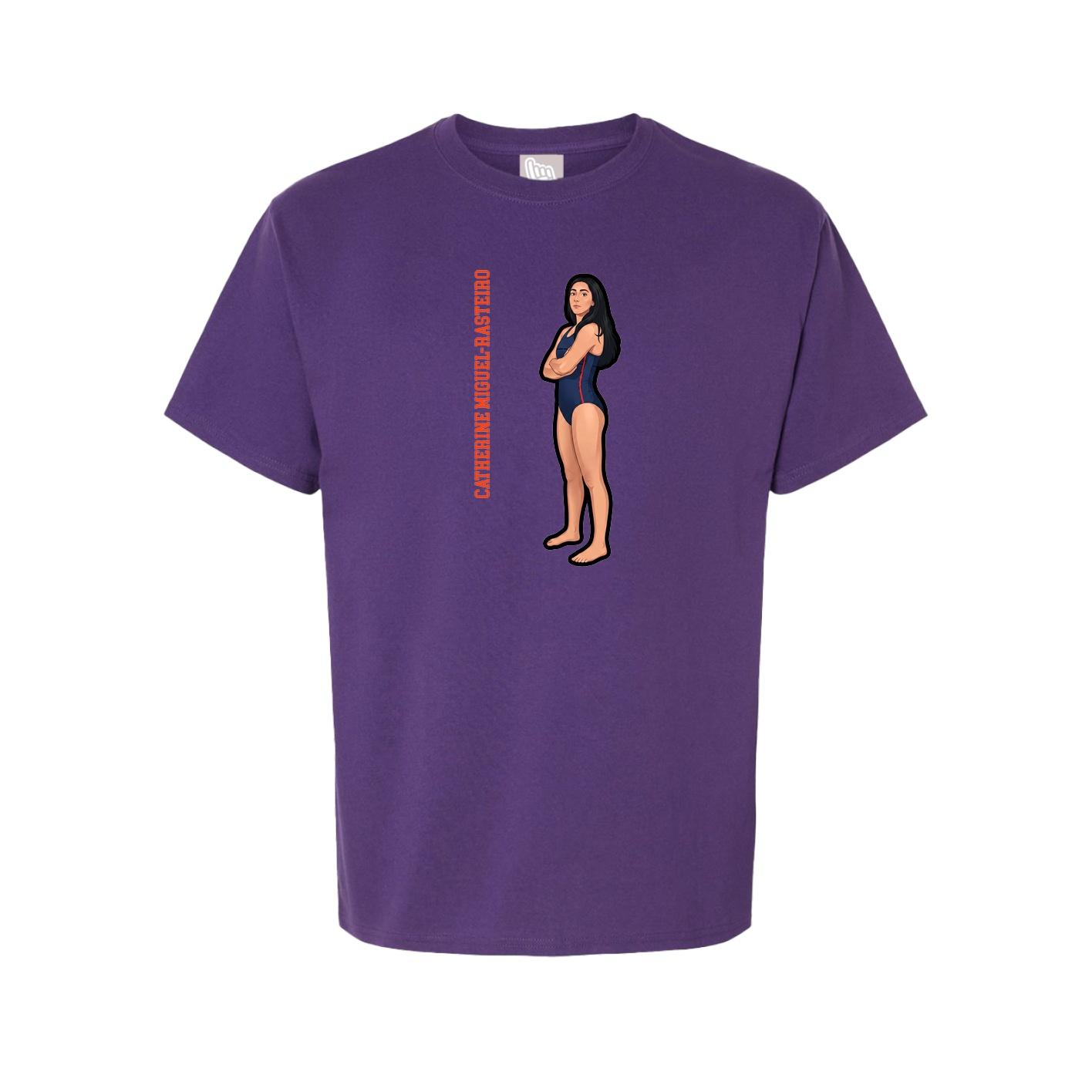 Youth Tee — Name Vertical in Purple