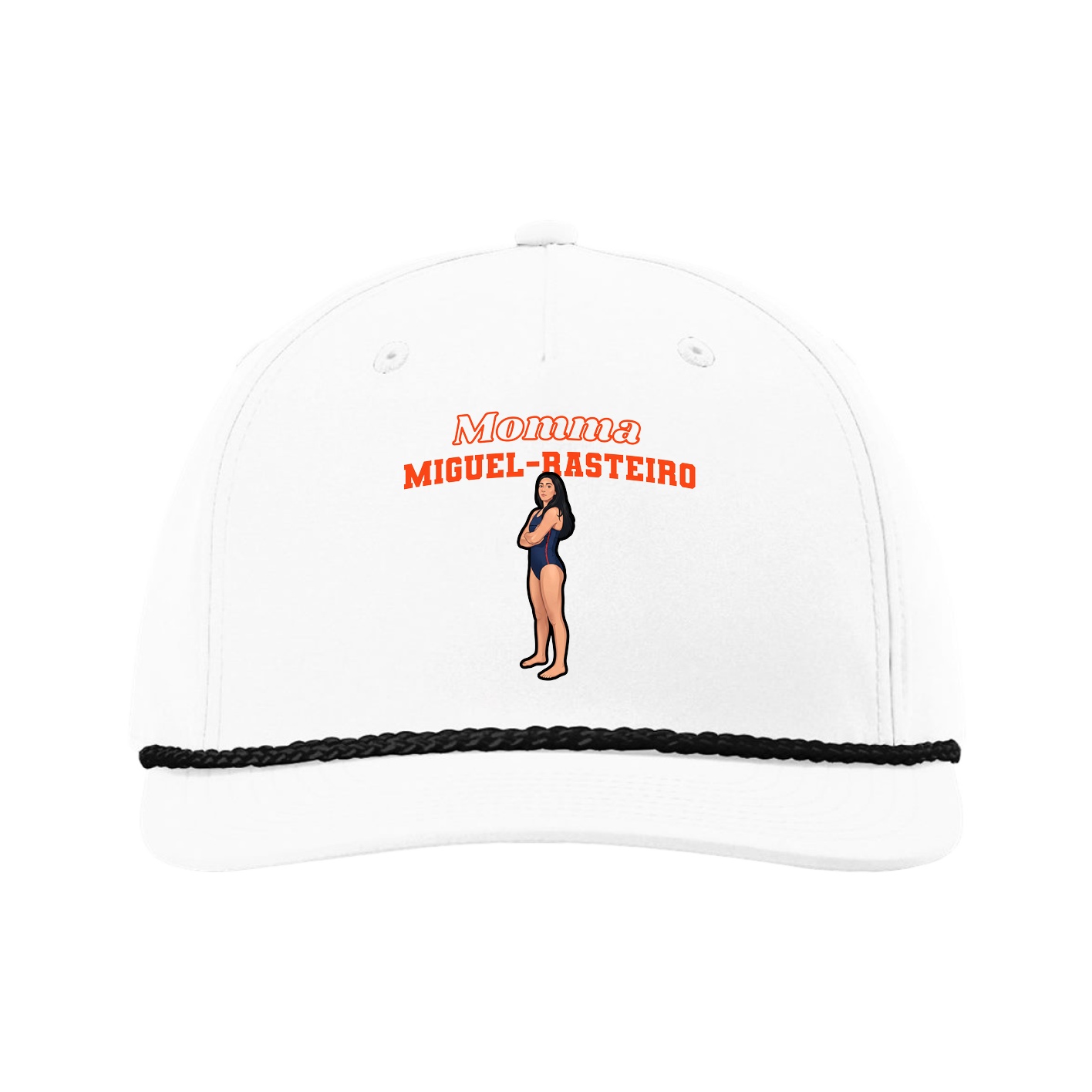 Five-Panel Classic Rope Cap — Mothers Day Block in White