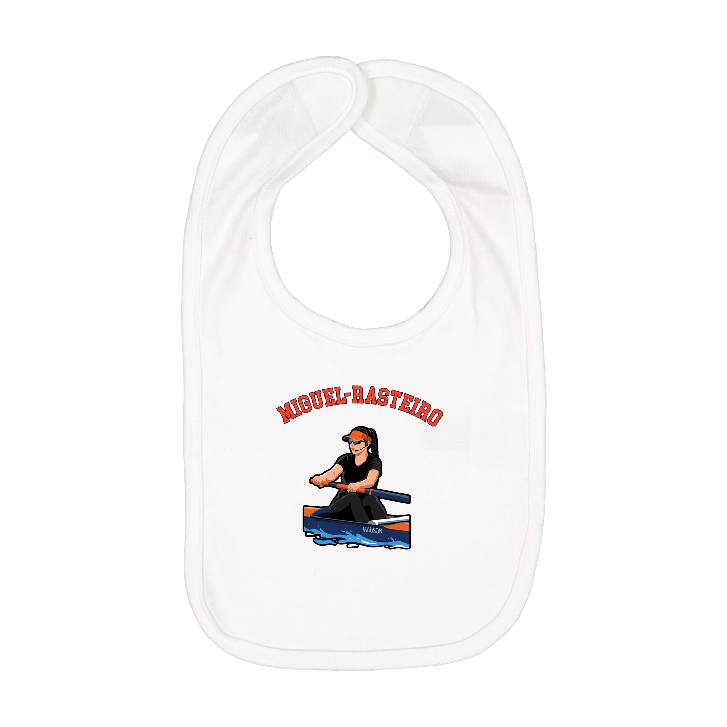 Infant Bib — Shirsey Arch in White
