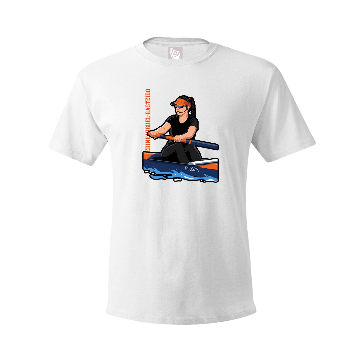 Tee — Name Vertical in White