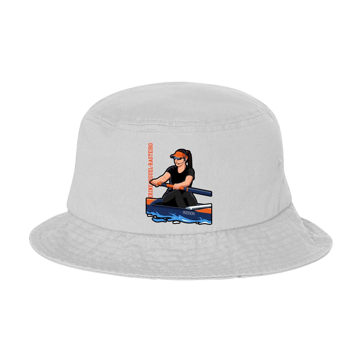 Bucket Cap — Name Vertical in White