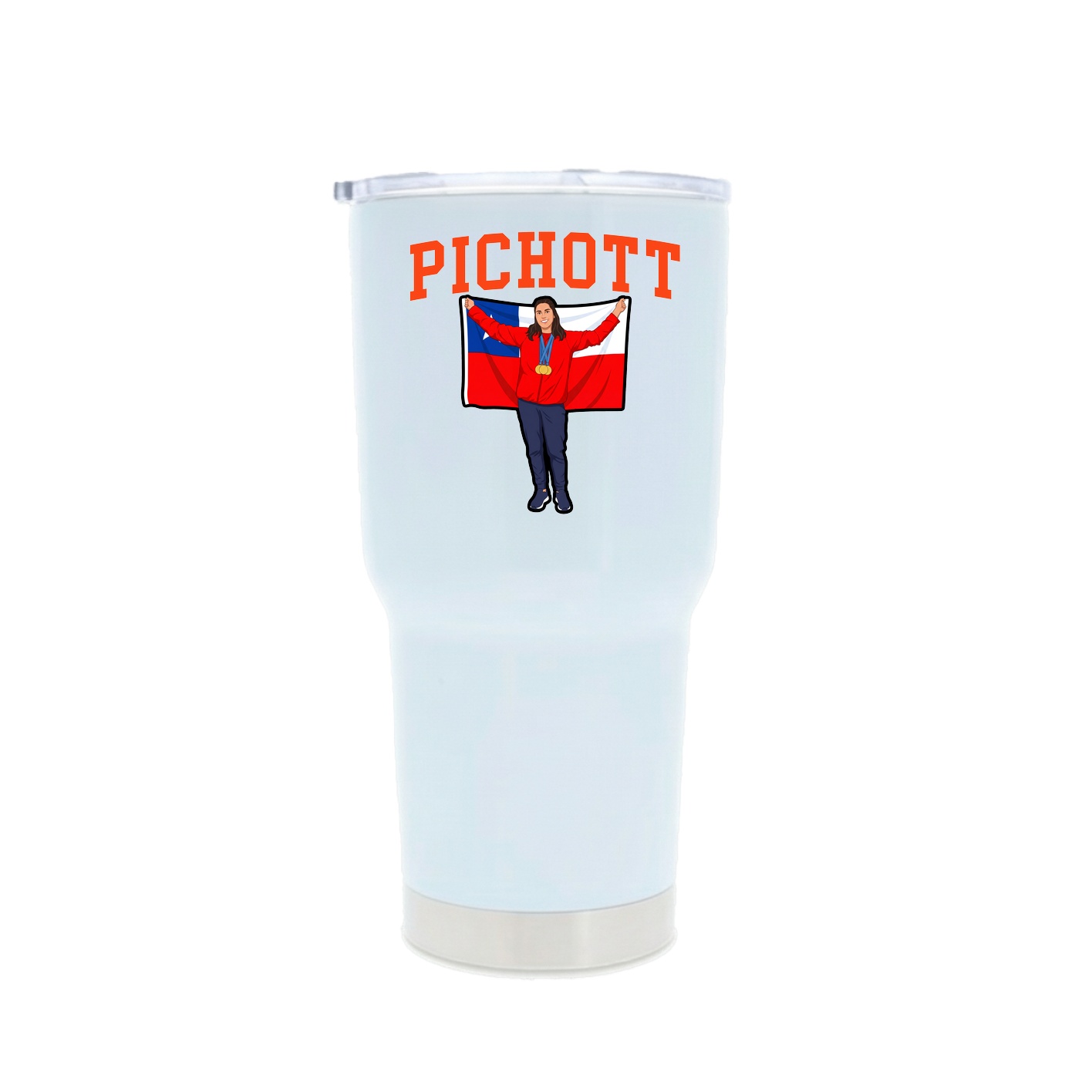 30oz Stainless Steel Tumbler — Shirsey in White
