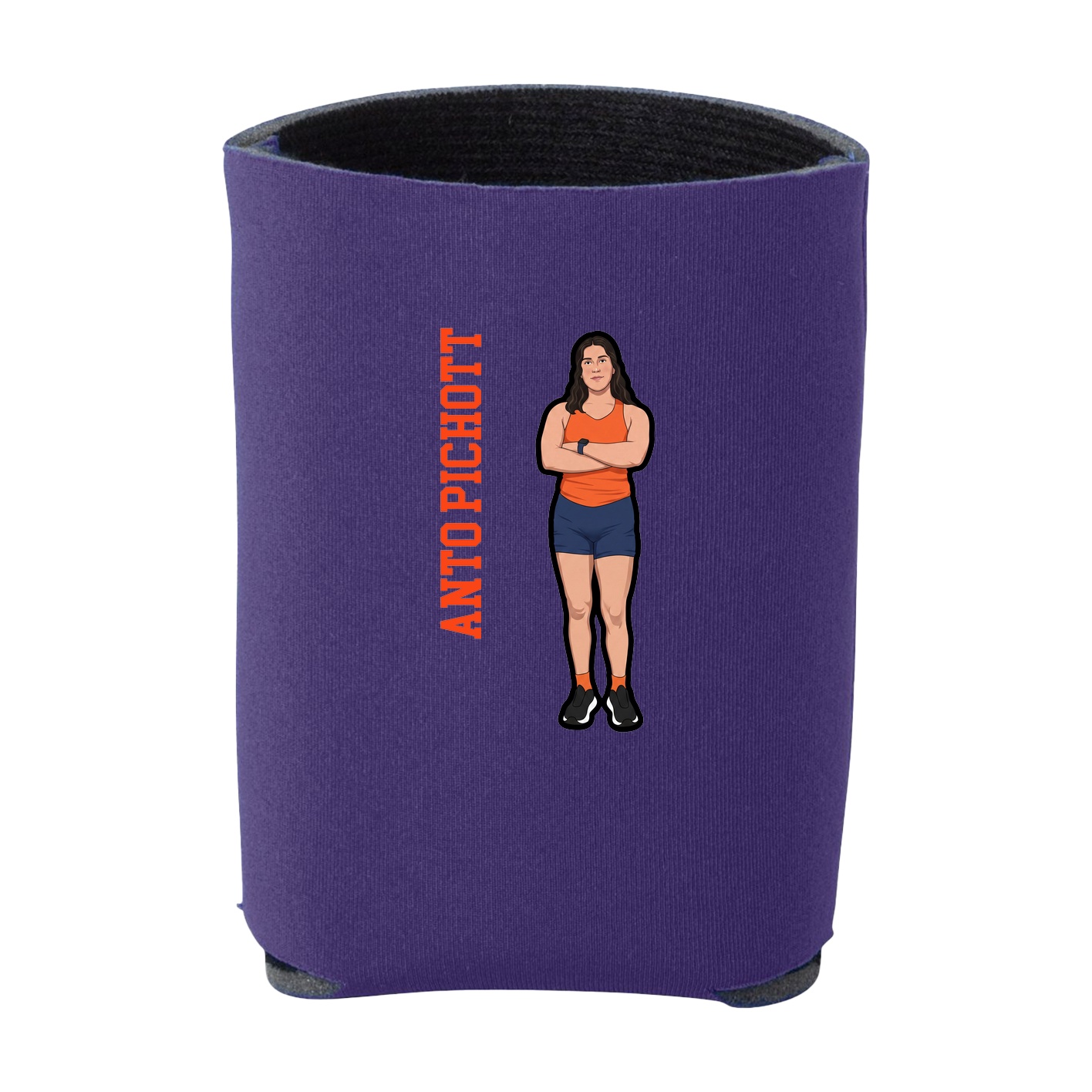 Can Holder — Name Vertical in Purple