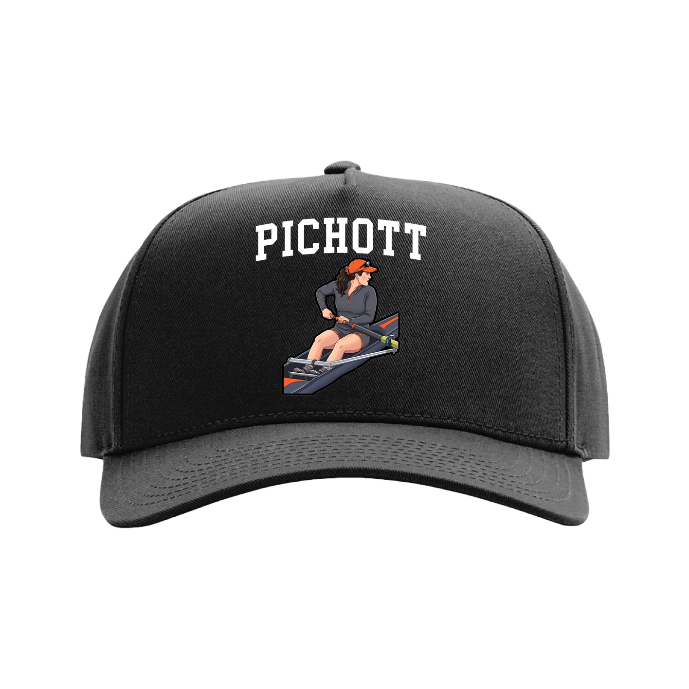 Full Fabric Five-Panel Champ Cap — Shirsey in Black