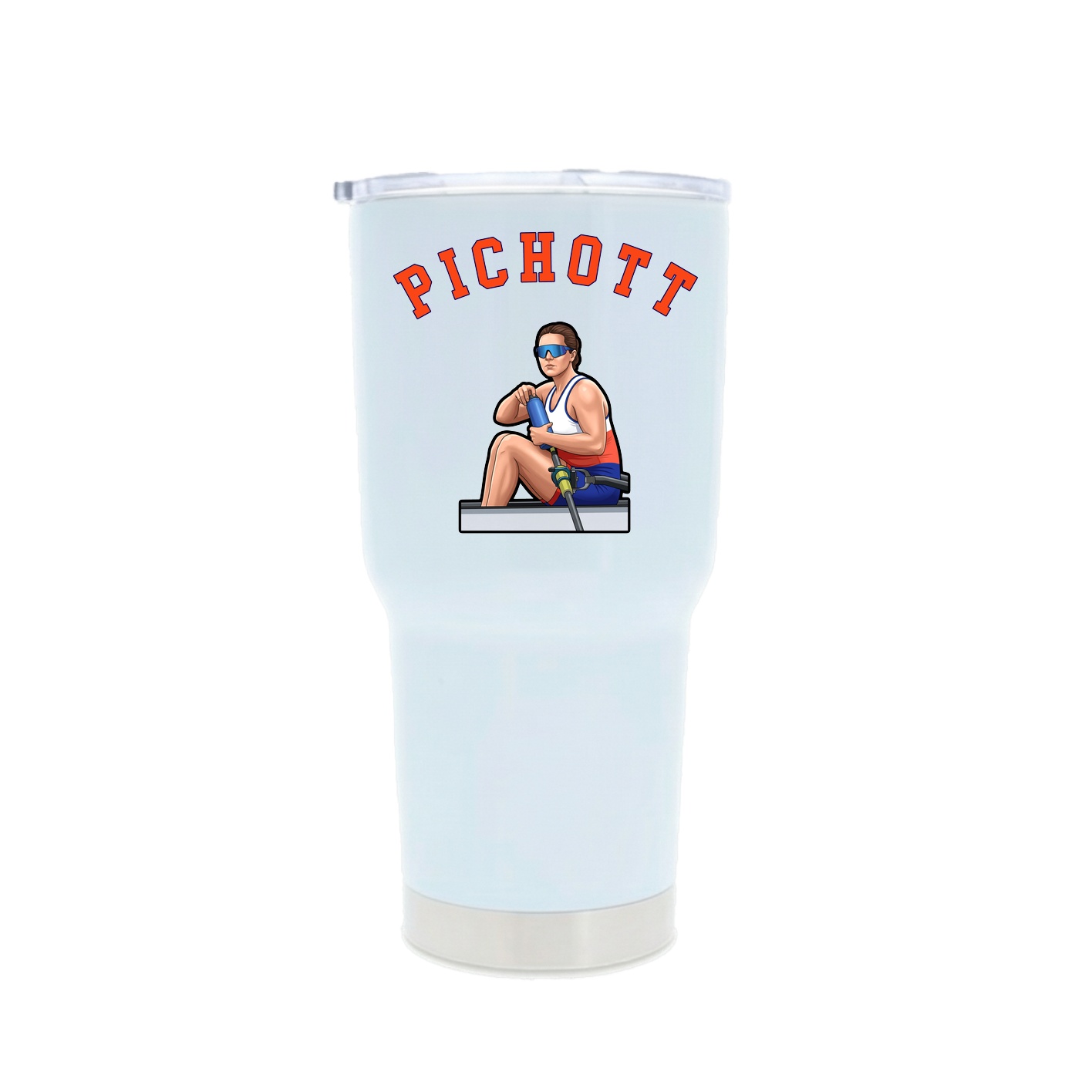 30oz Stainless Steel Tumbler — Shirsey Arch in White