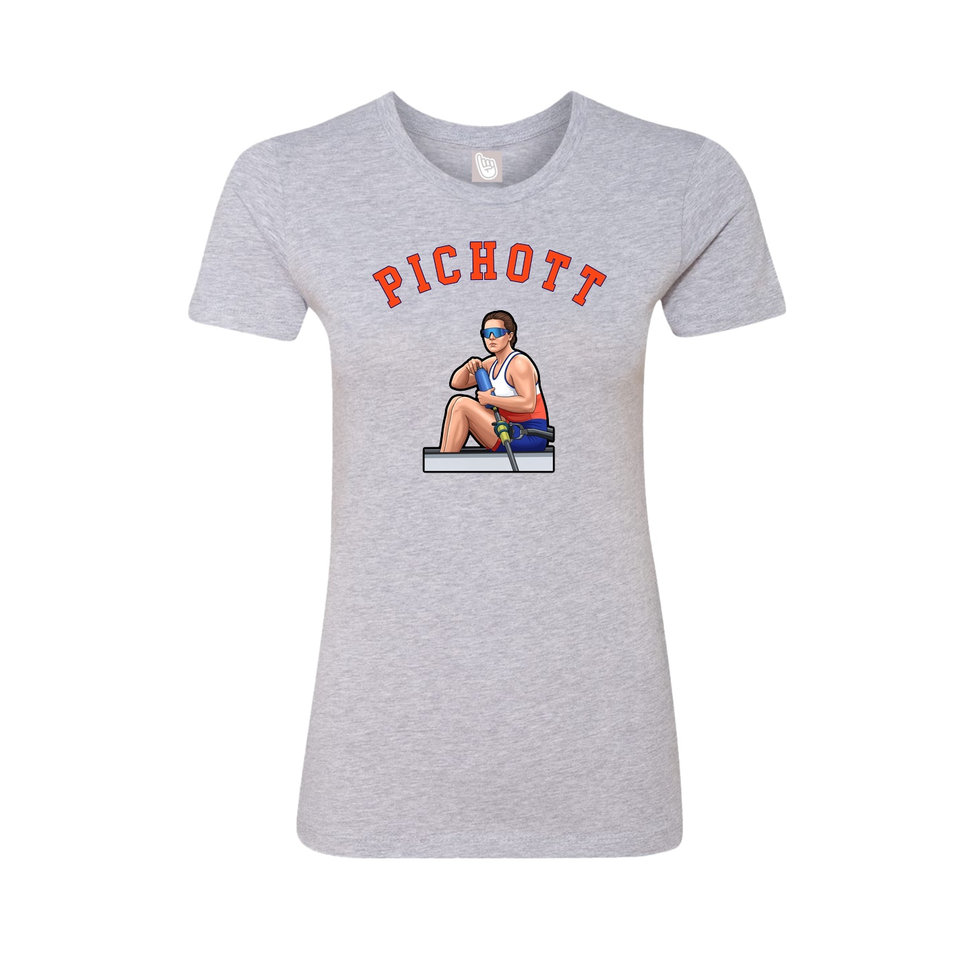 Fitted Women's Tee — Shirsey Arch in Grey