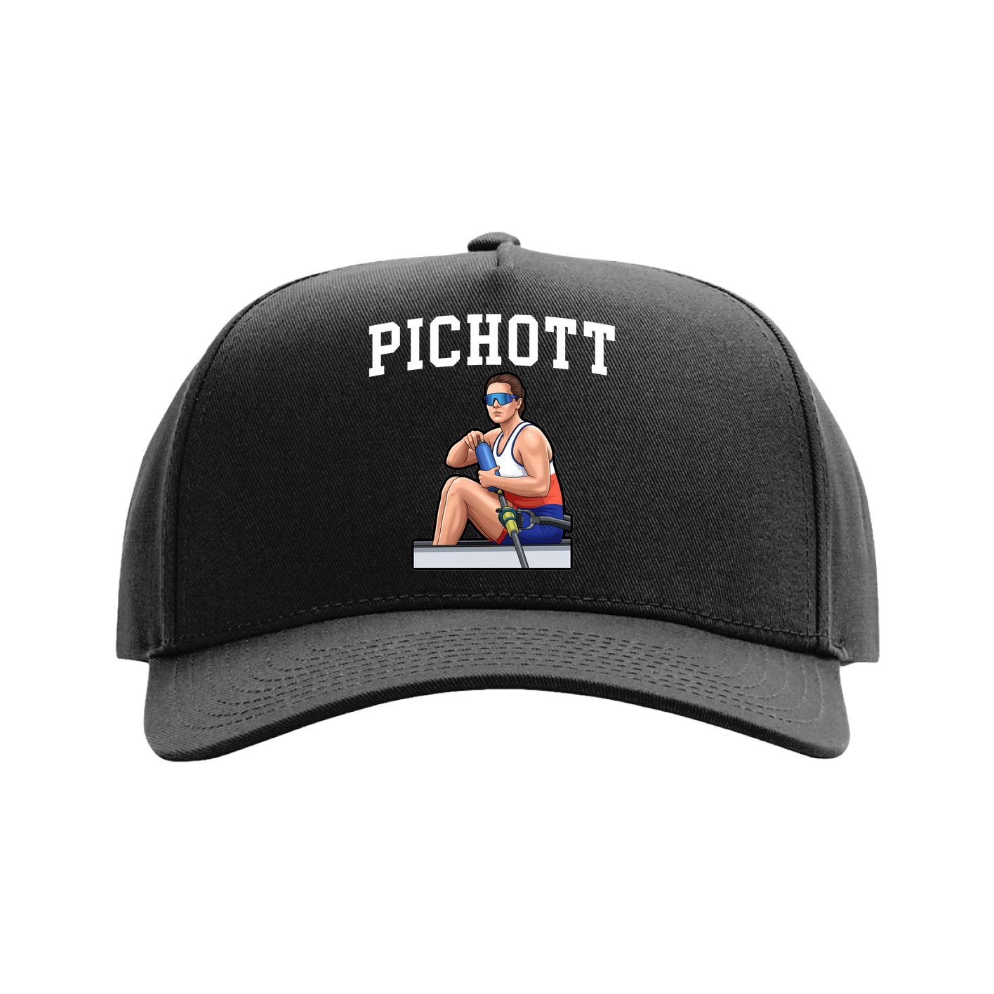 Full Fabric Five-Panel Champ Cap — Shirsey in Black