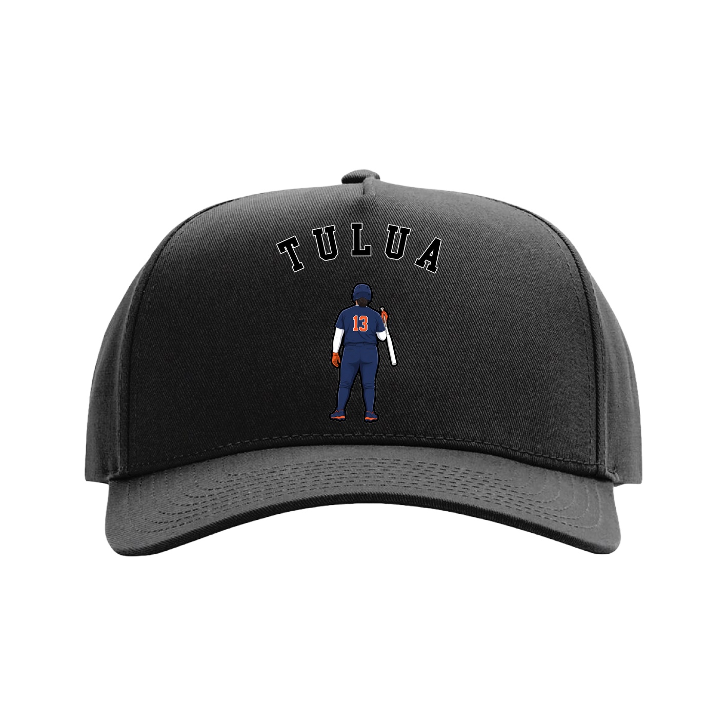 Full Fabric Five-Panel Champ Cap — Shirsey Arch in Black
