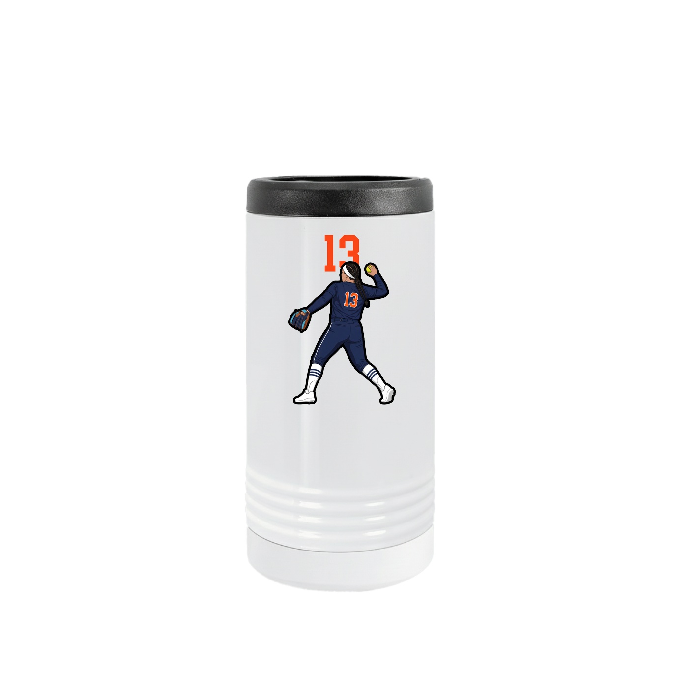 Slim Beverage Holder — Number Top in White