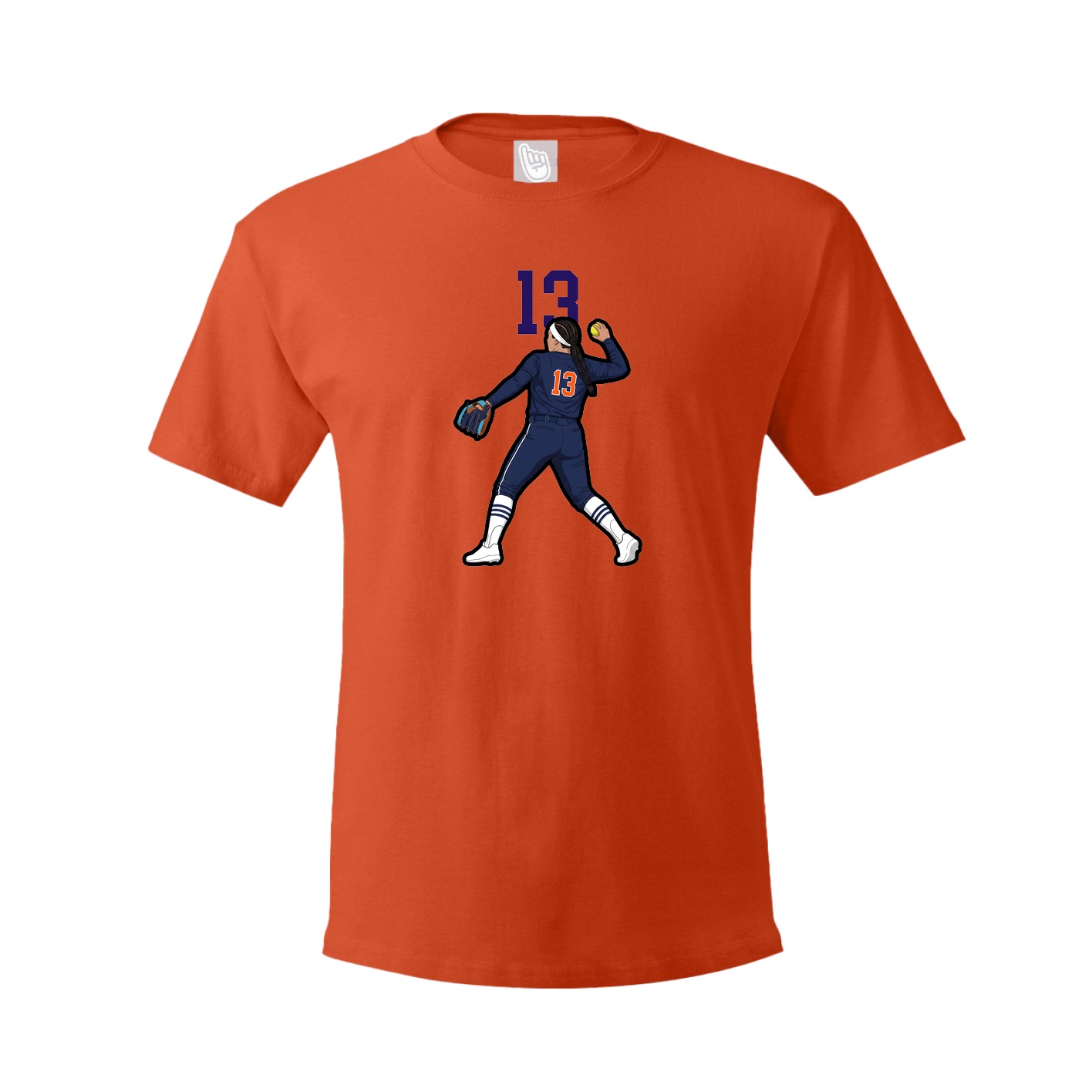 Youth Tee — Number Top in Orange