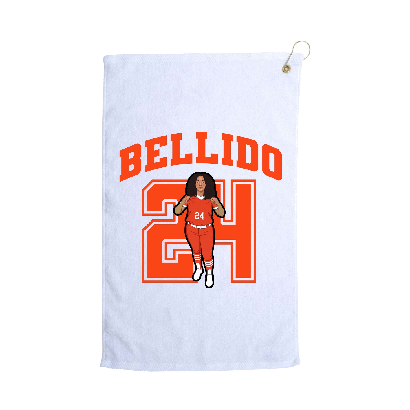 Golf Towel — Number in White