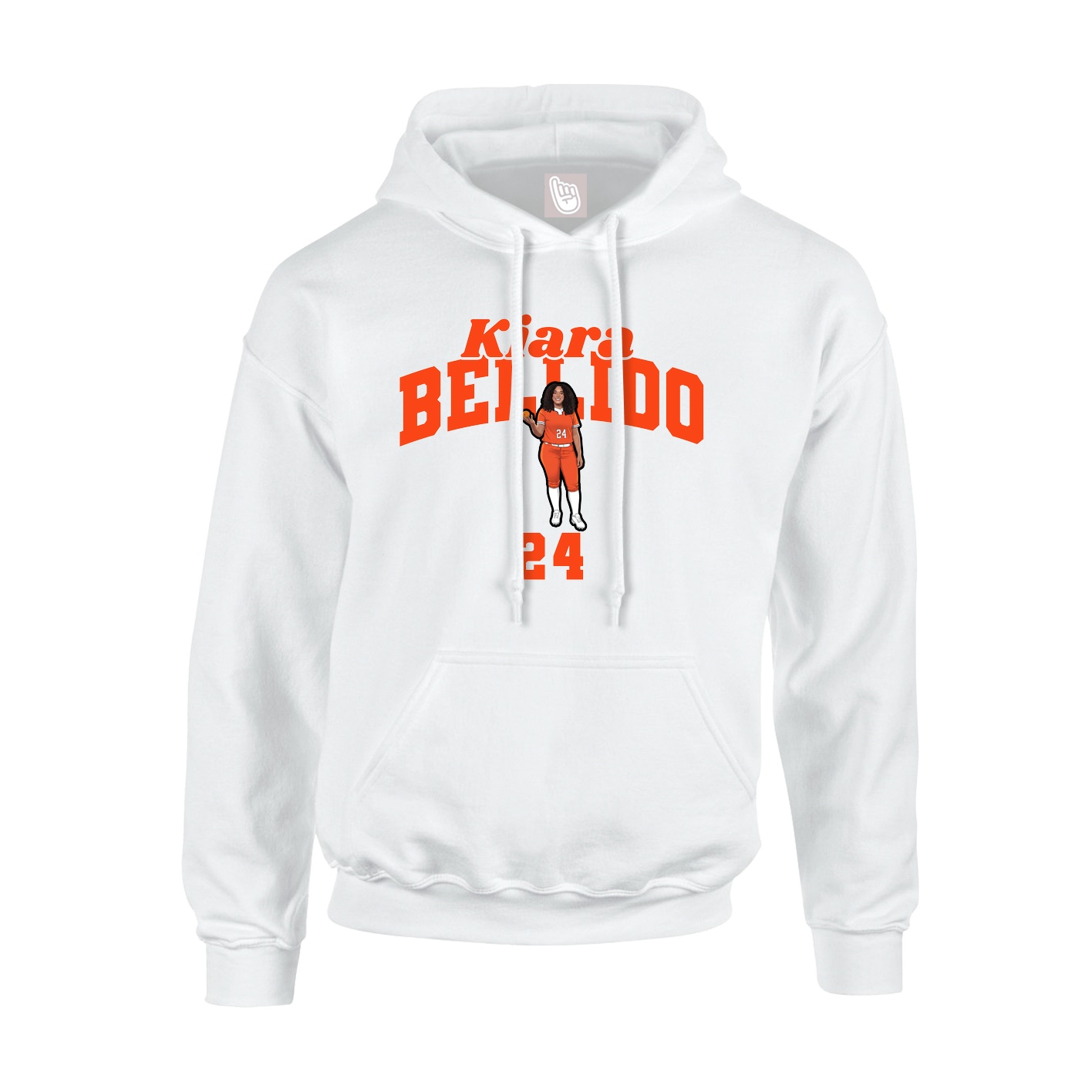 Youth Hoodie — Signature Arch in White