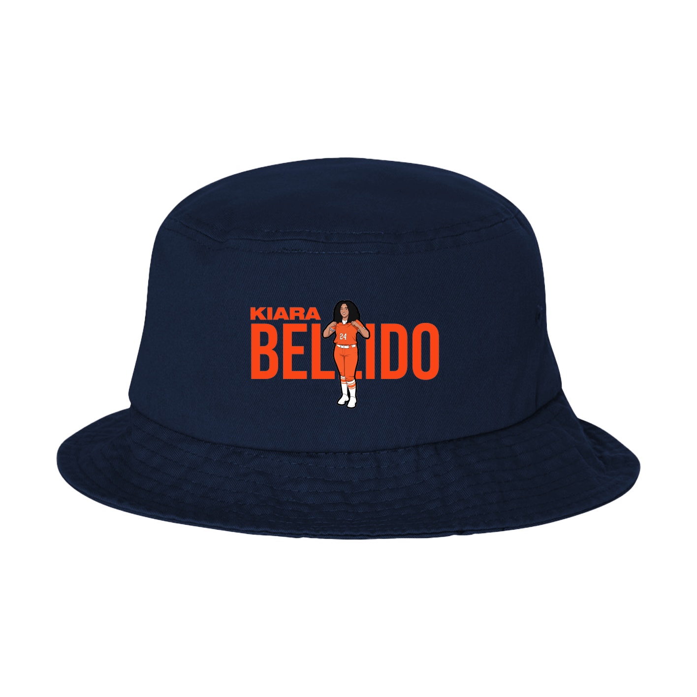 Bucket Cap — Player Name in Navy