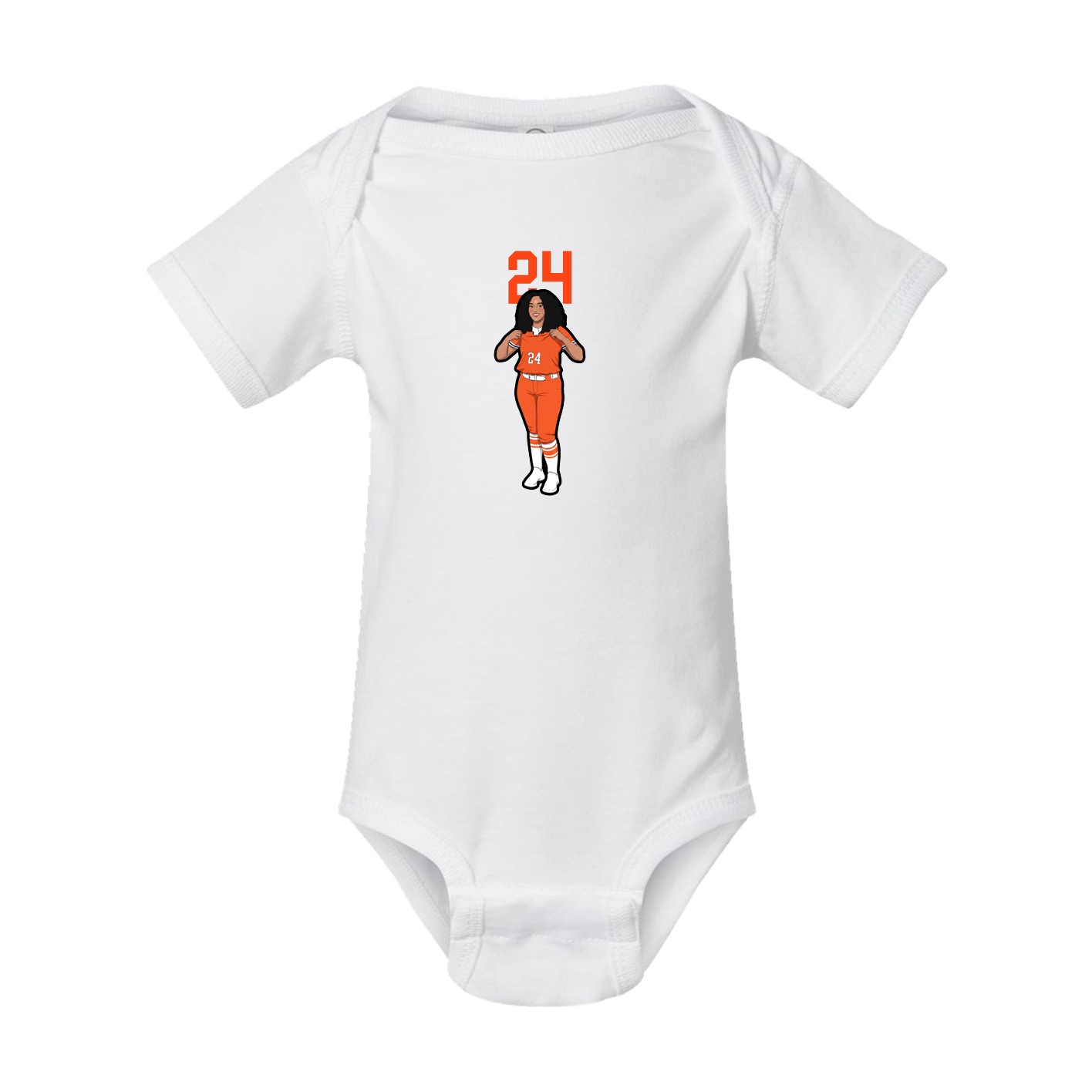 Baby Onesie — Number Top in White