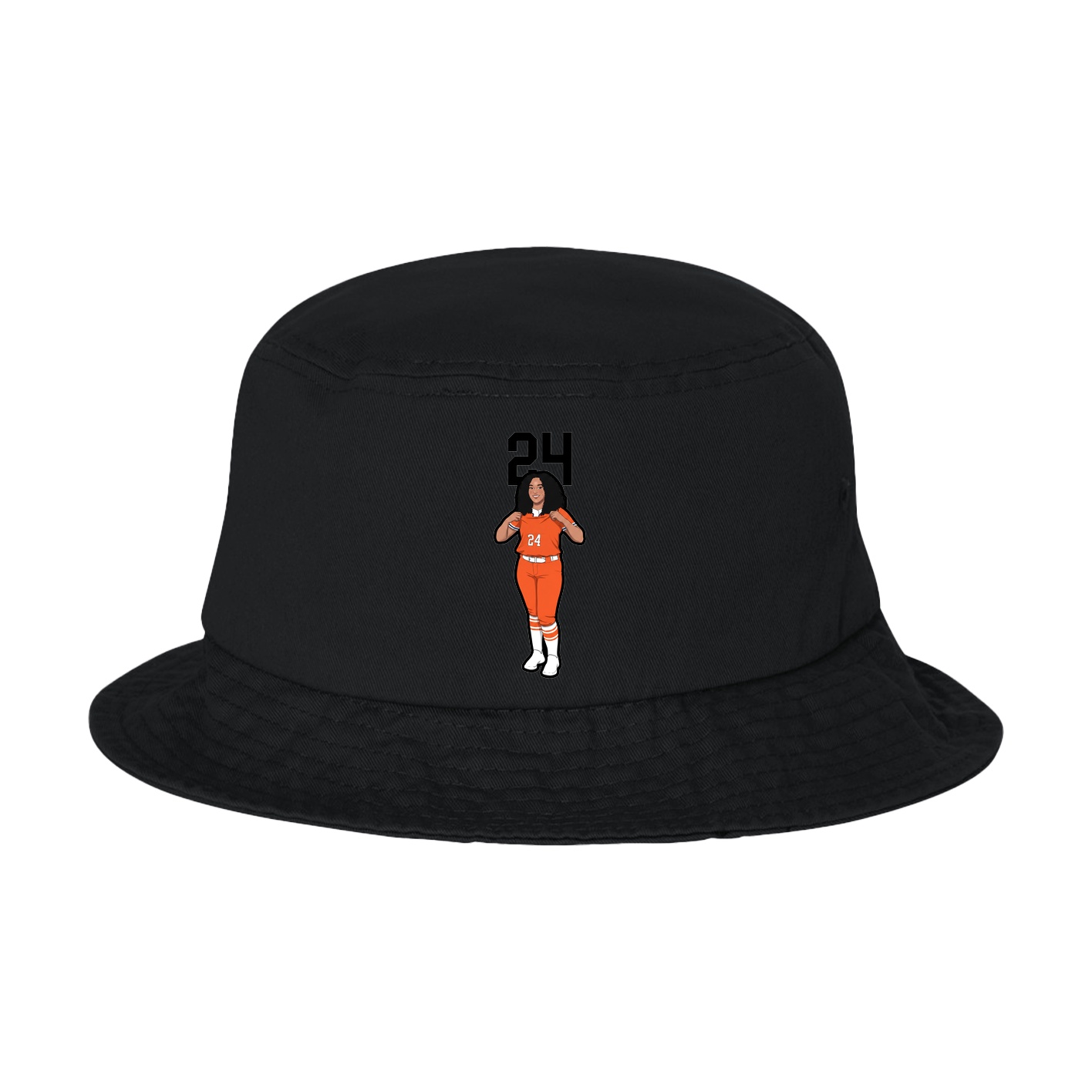 Bucket Cap — Number Top in Black