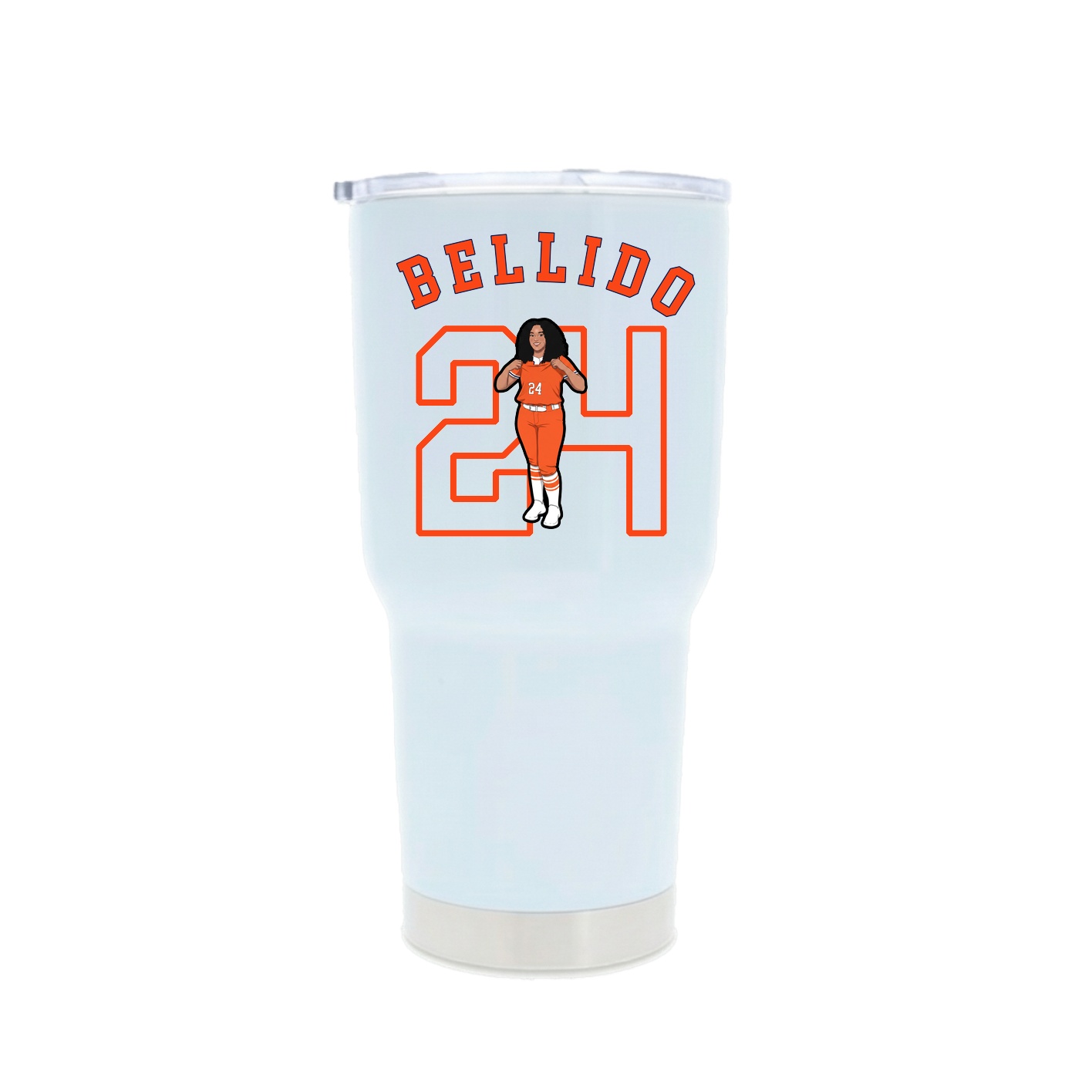30oz Stainless Steel Tumbler — Shirsey Arch in White