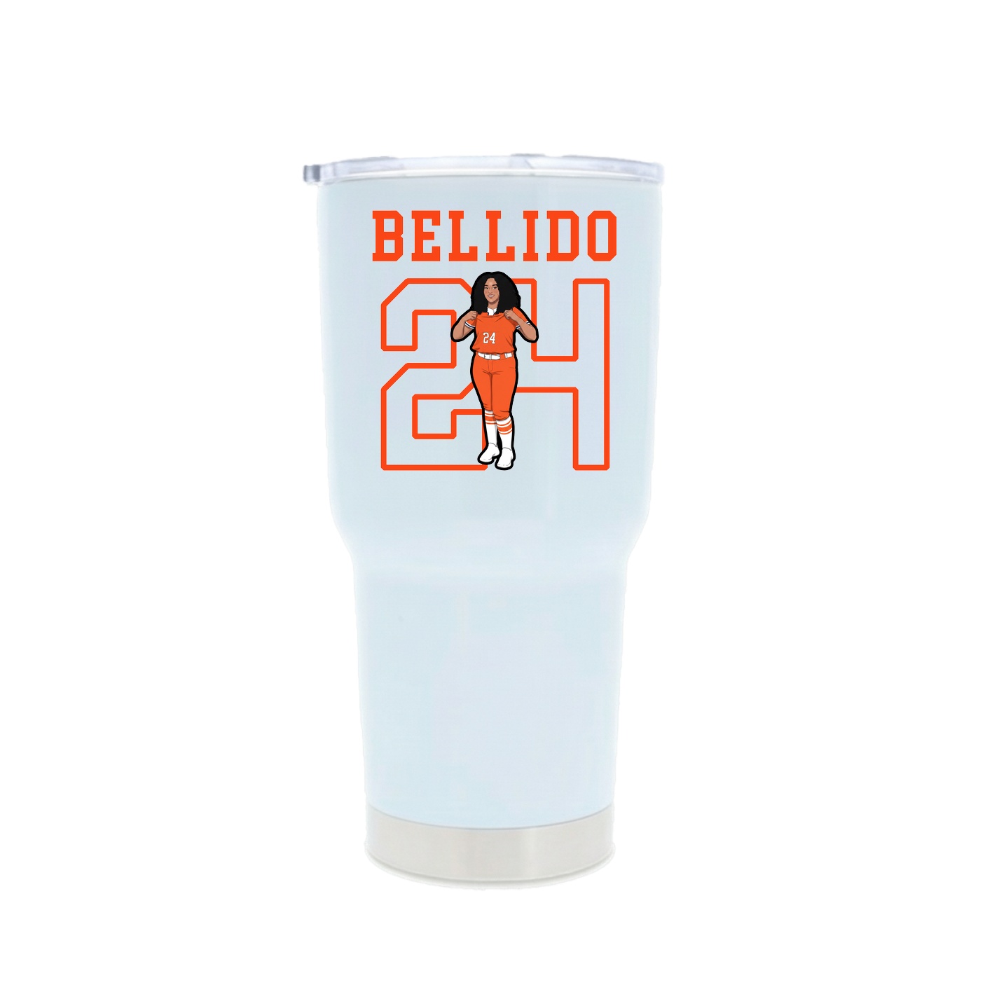 30oz Stainless Steel Tumbler — Shirsey in White
