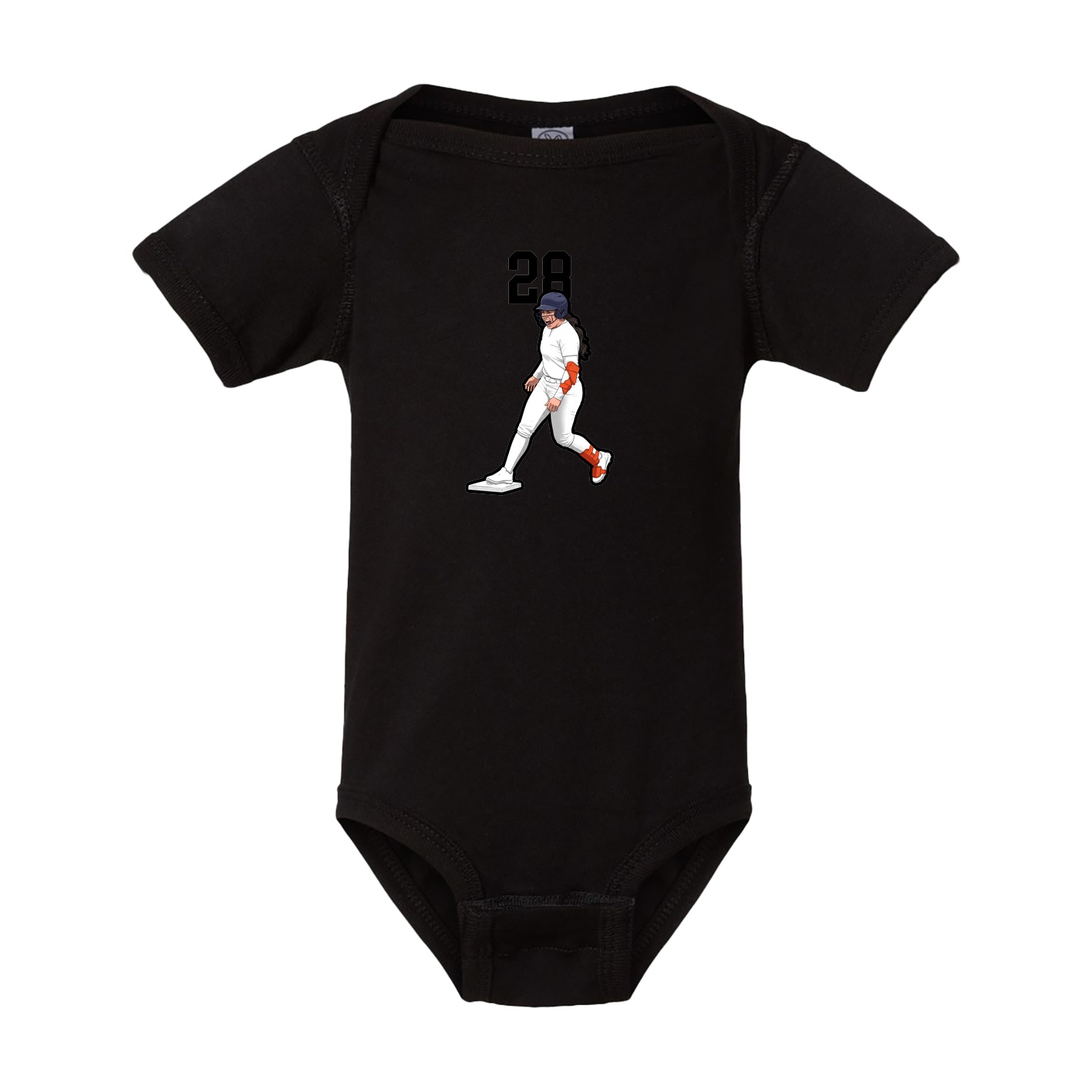 Baby Onesie — Number Top in Black
