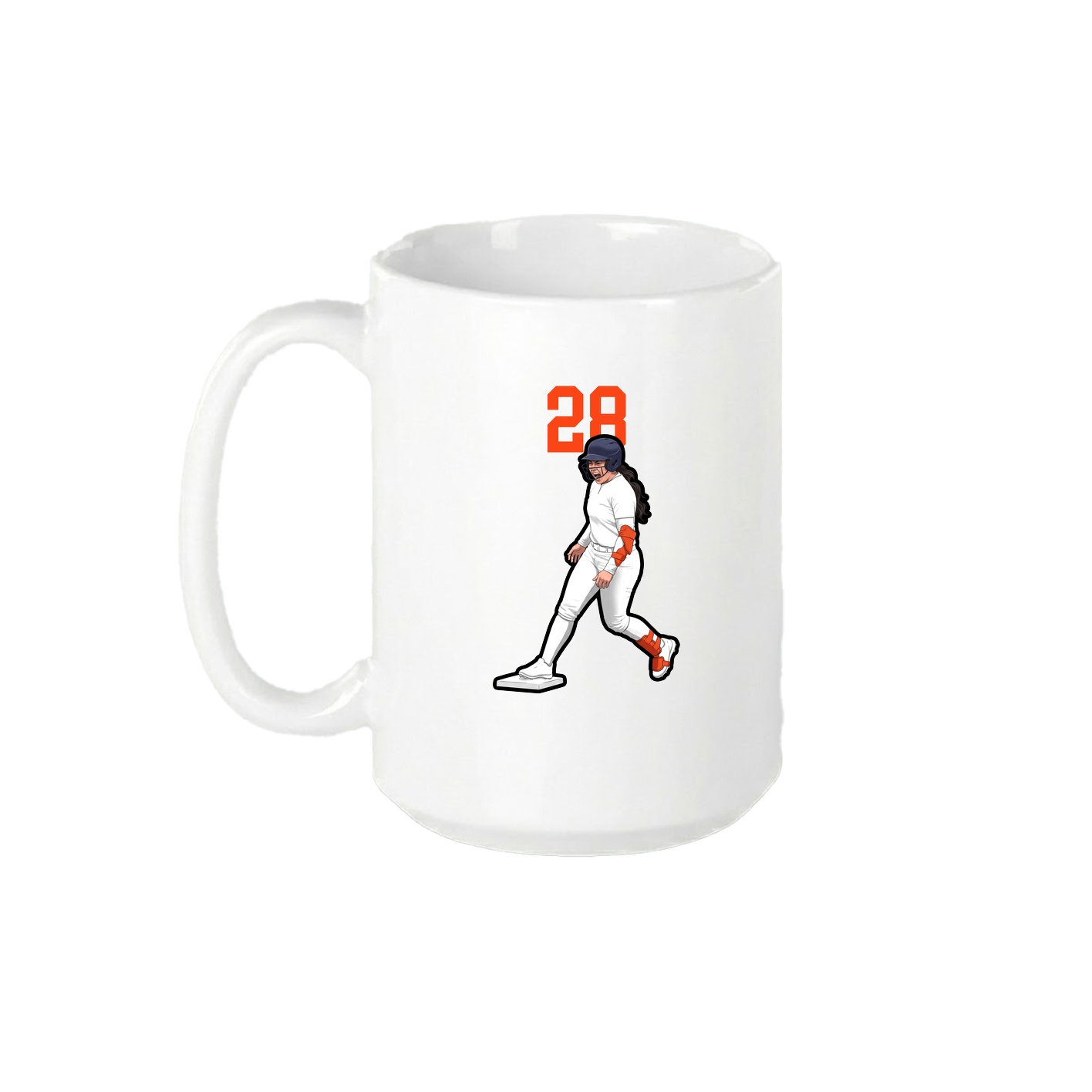 15oz Coffee Mug — Number Top in White