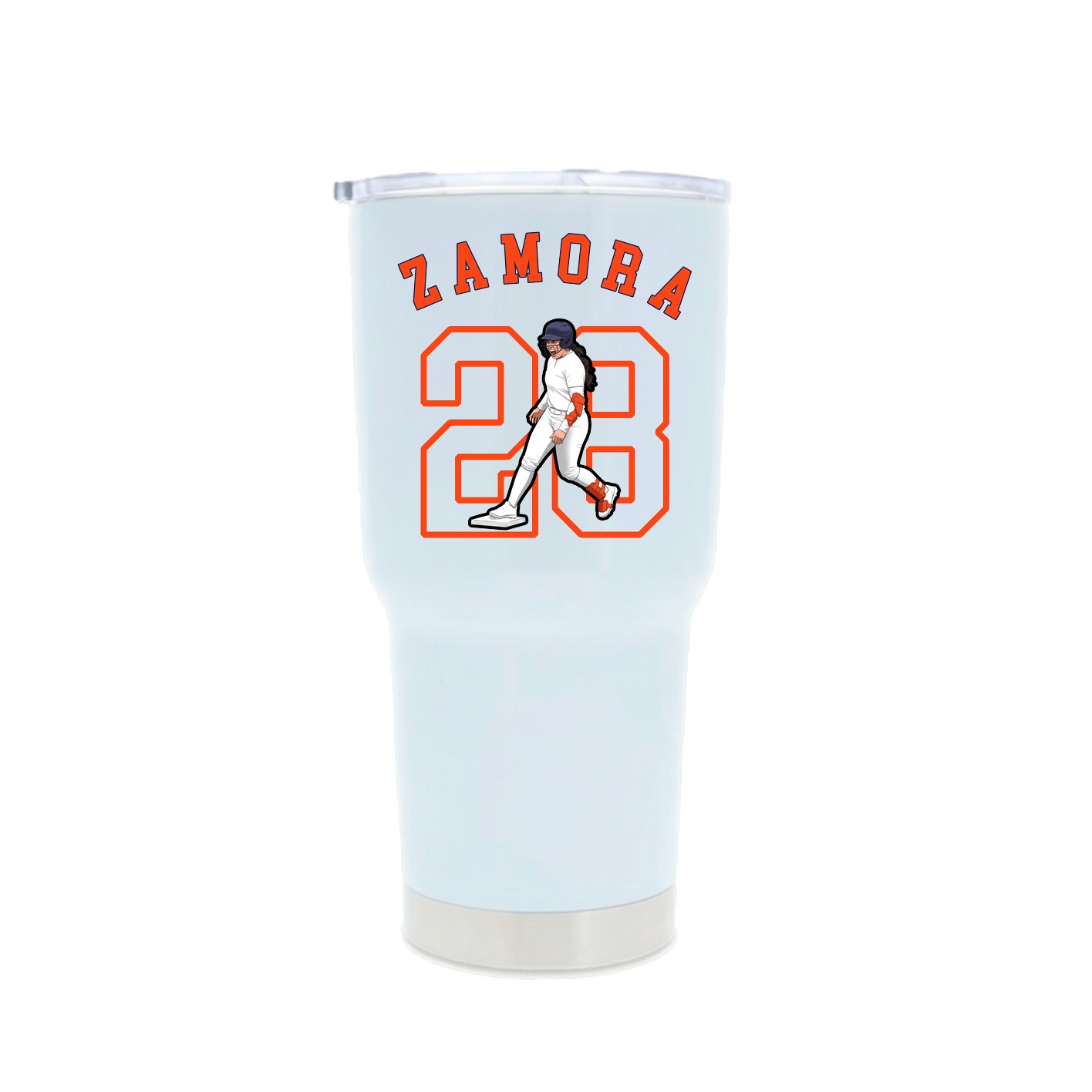 30oz Stainless Steel Tumbler — Shirsey Arch in White