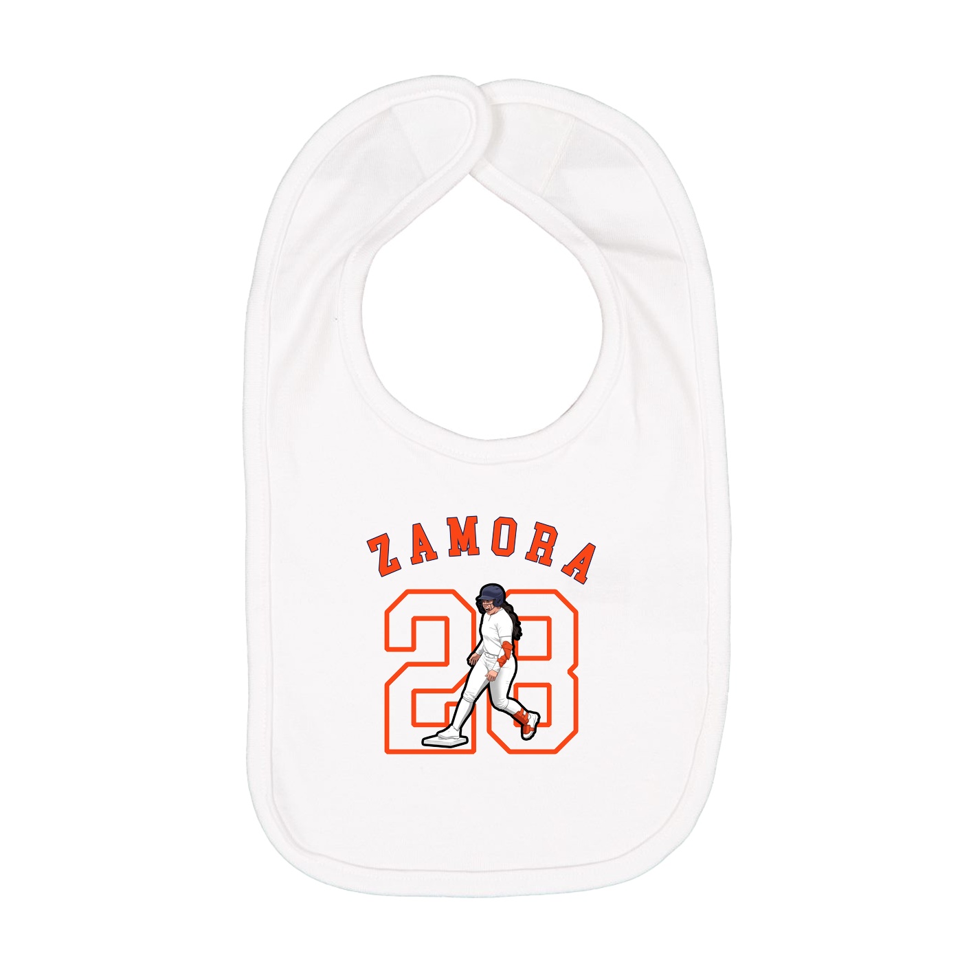 Infant Bib — Shirsey Arch in White