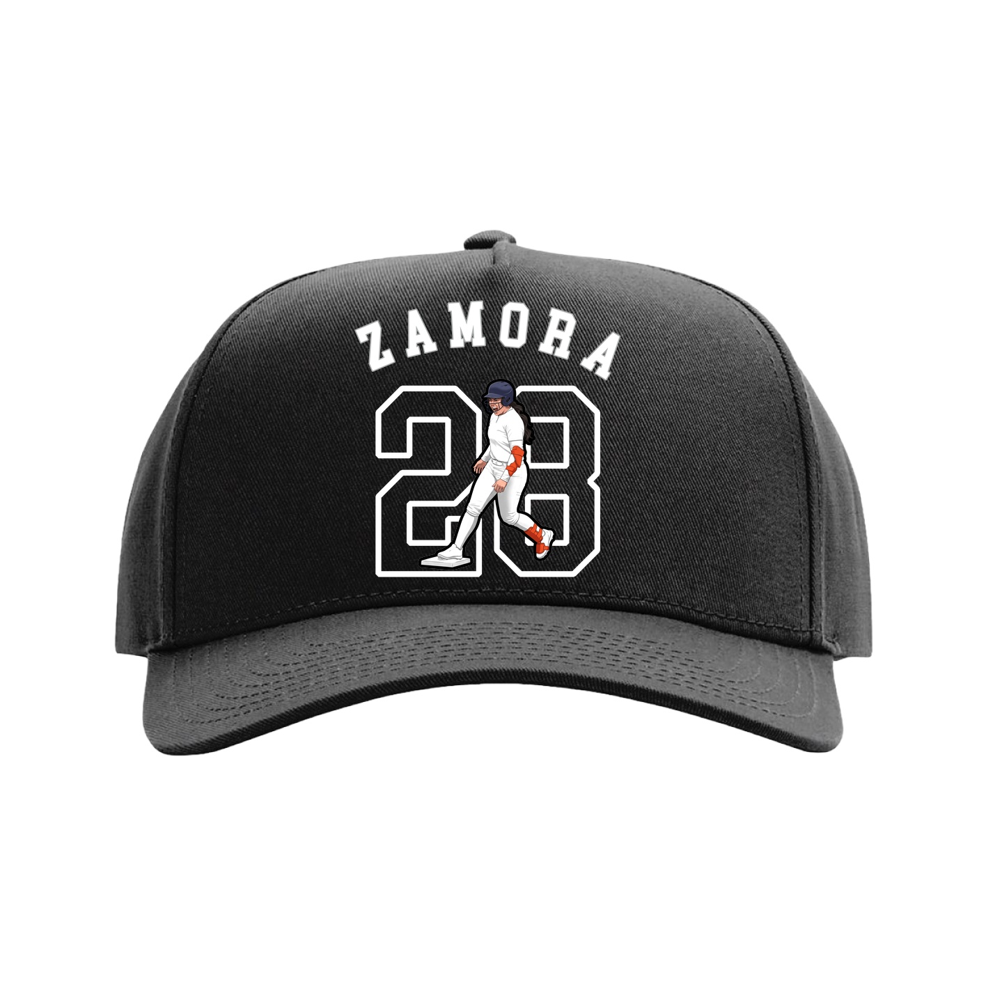 Full Fabric Five-Panel Champ Cap — Shirsey Arch in Black