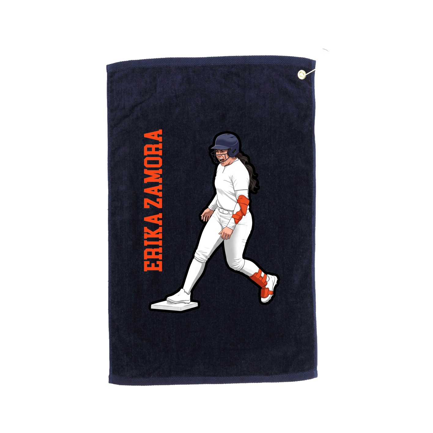 Golf Towel — Name Vertical in Navy