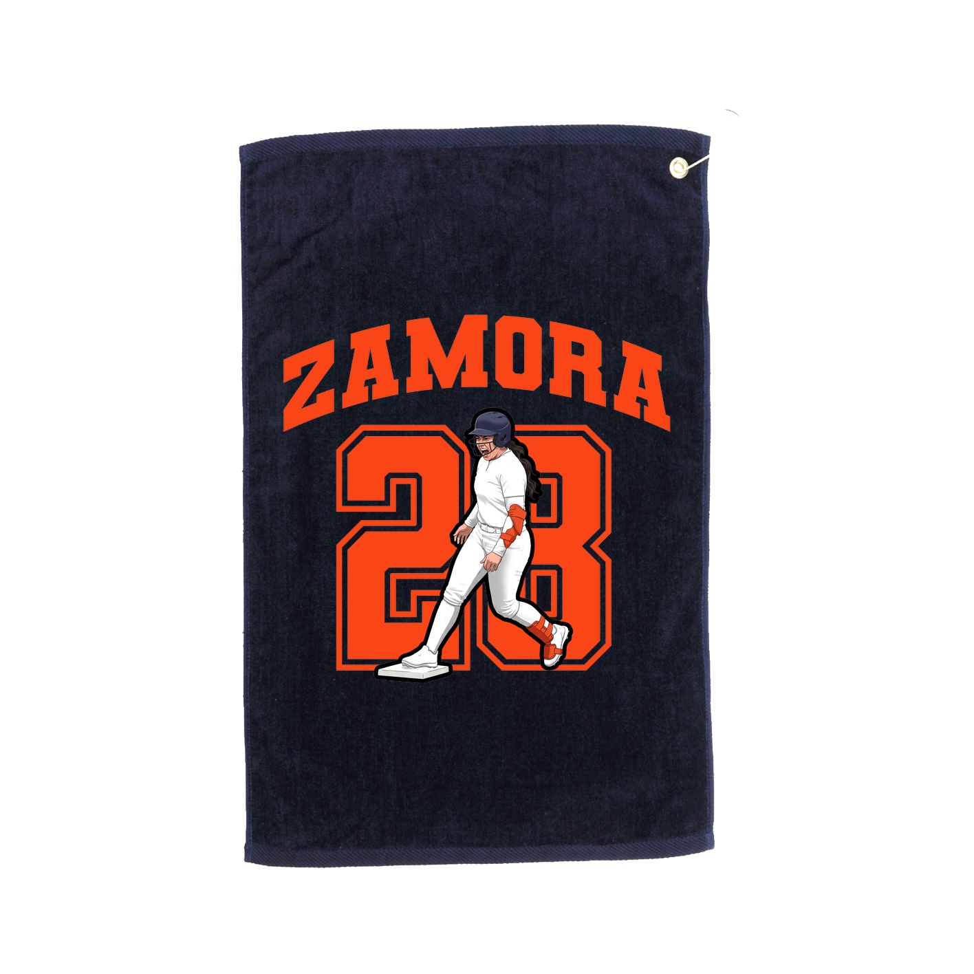 Golf Towel — Number in Navy