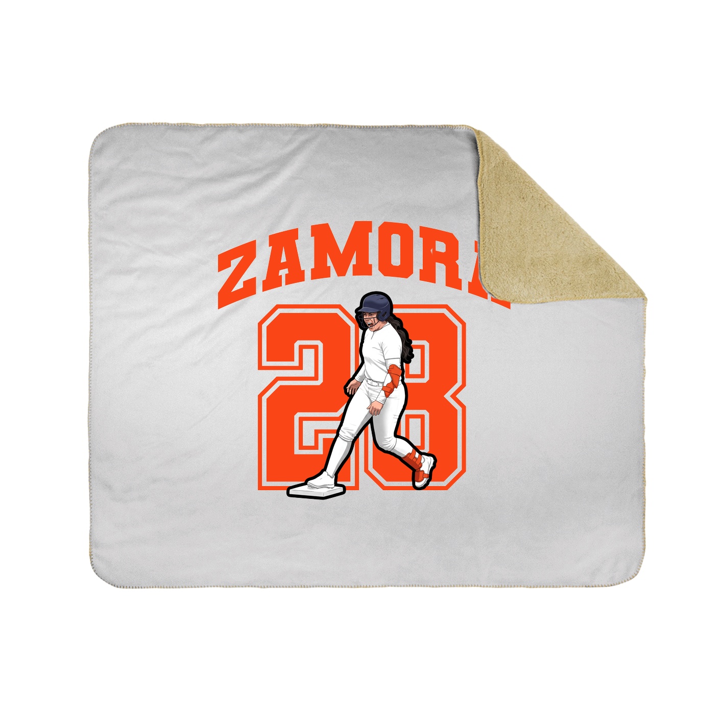 Throw Blanket — Number in White