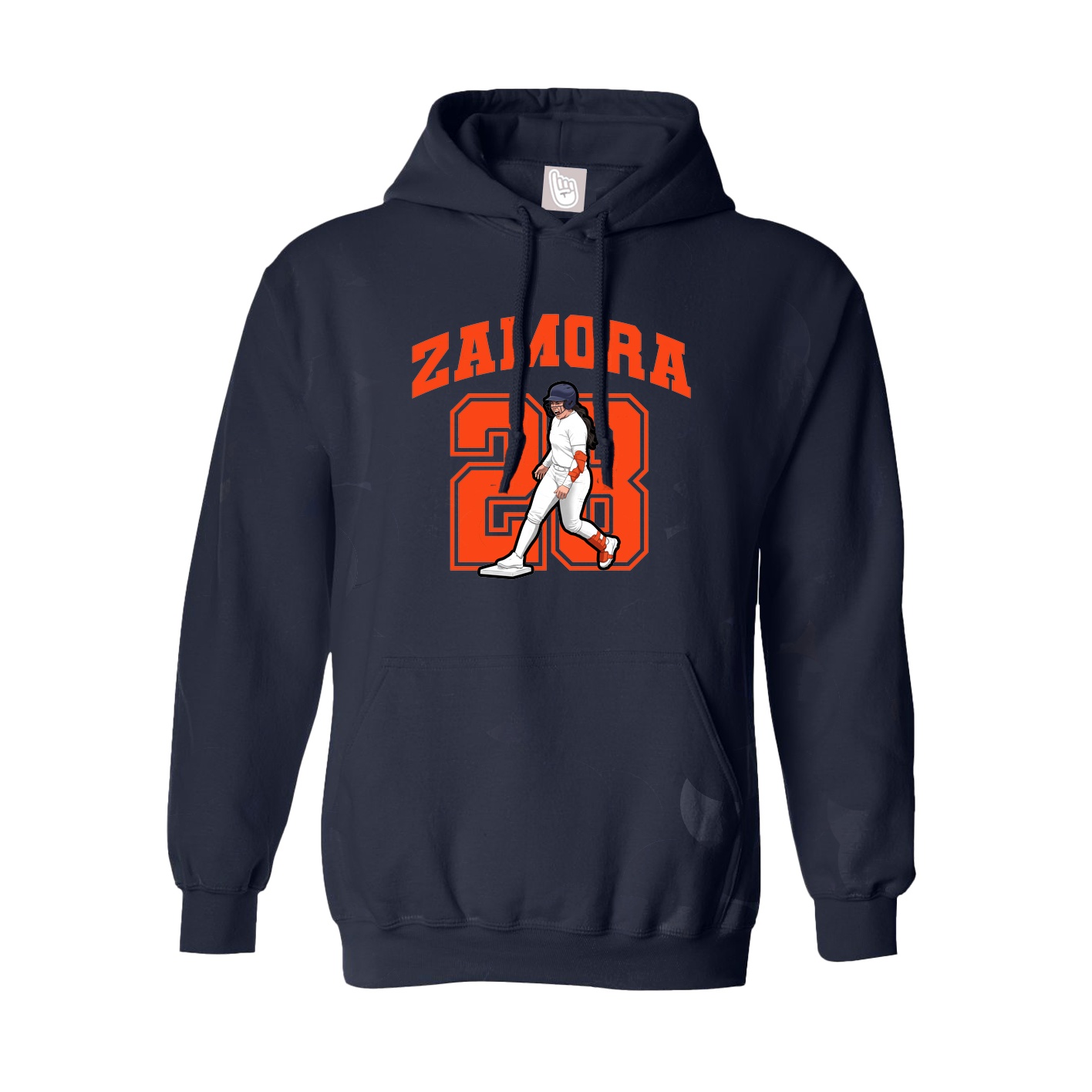 Hoodie — Number in Navy