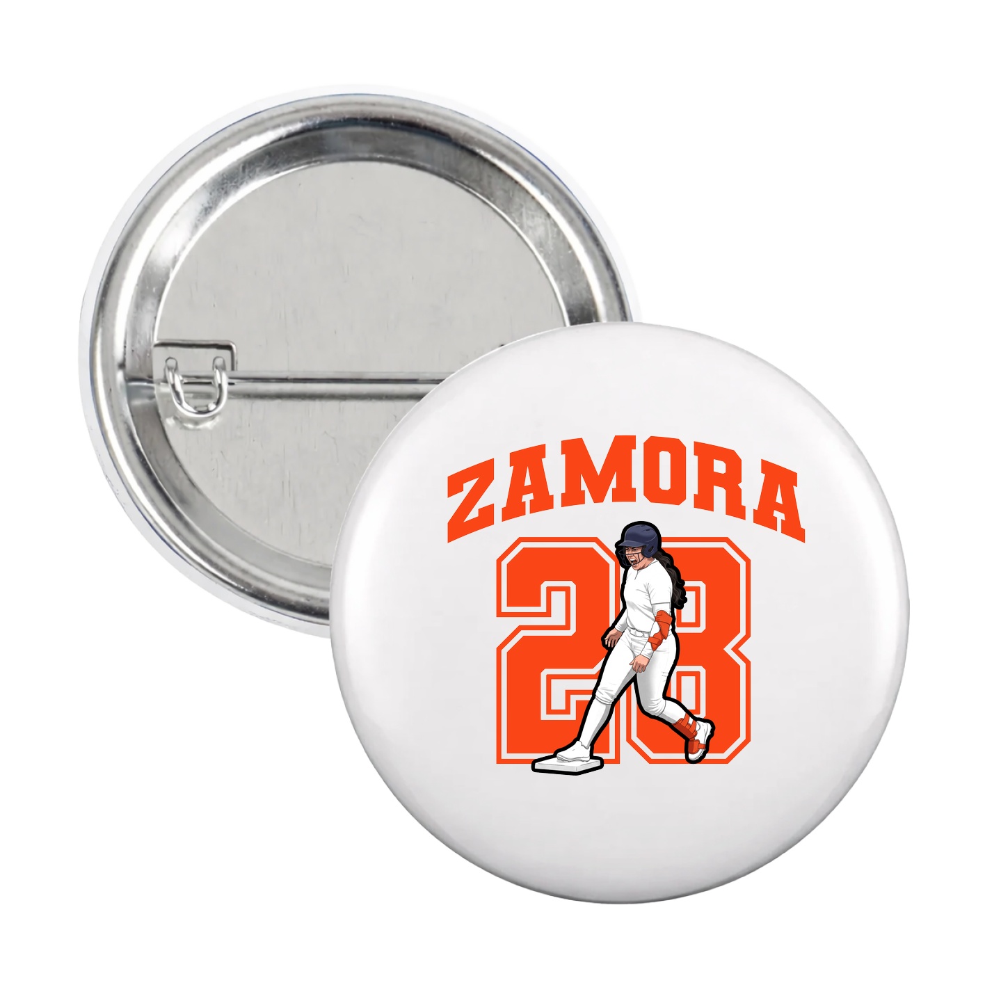 Game Day Button — Number in White