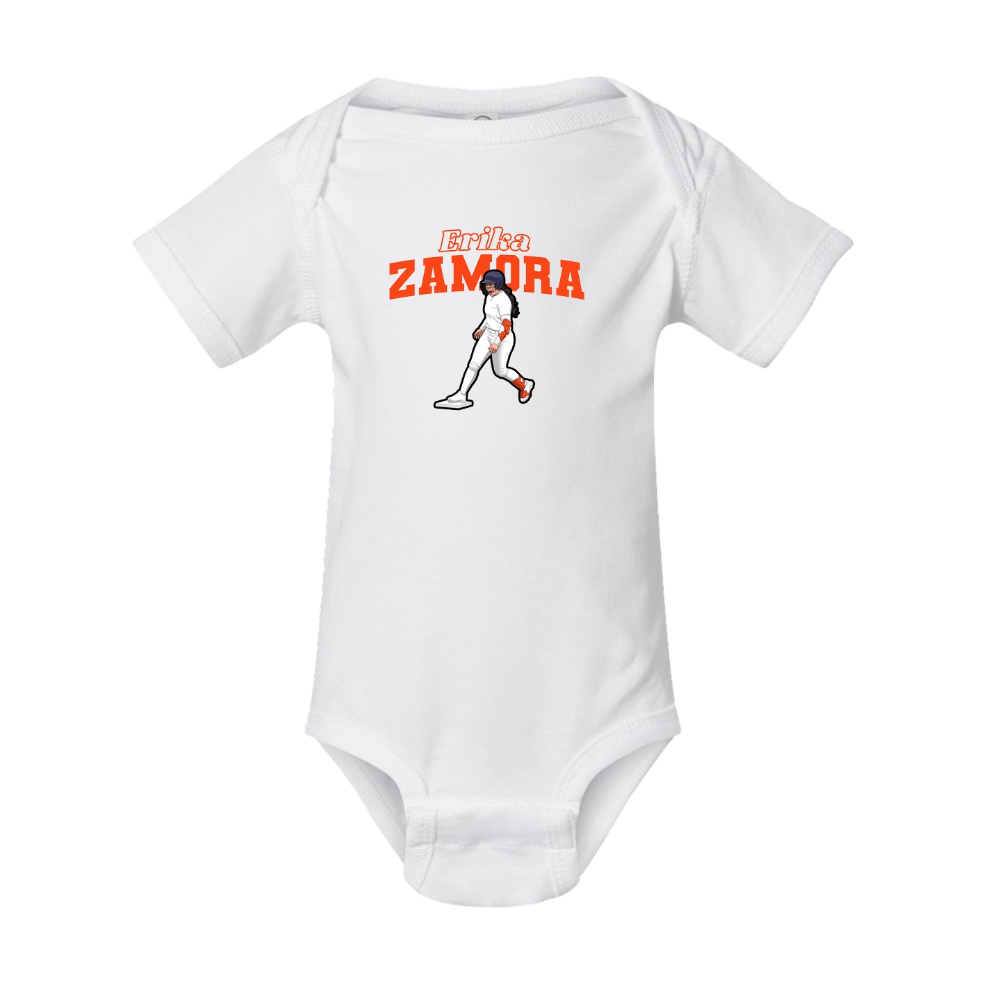 Baby Onesie — Name Arch in White