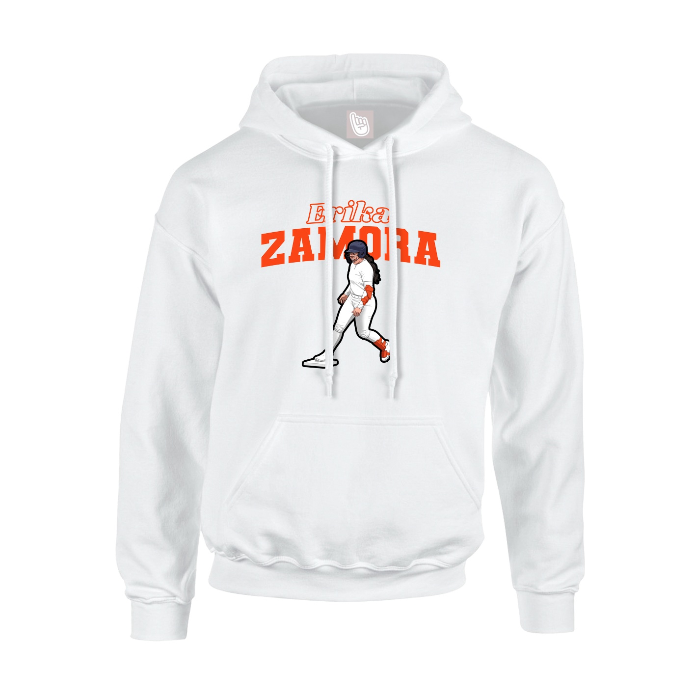 Hoodie — Name Arch in White