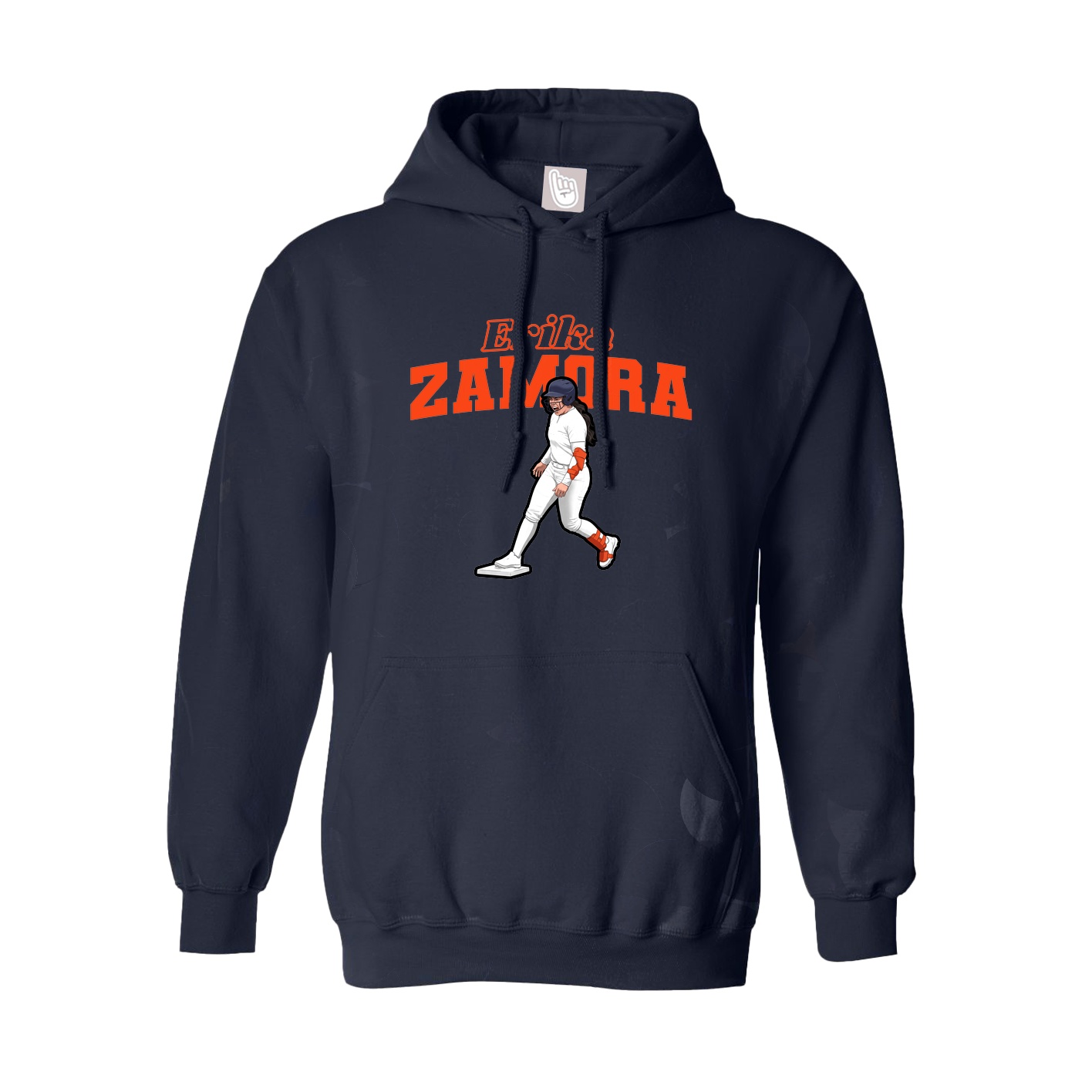Youth Hoodie — Name Arch in Navy