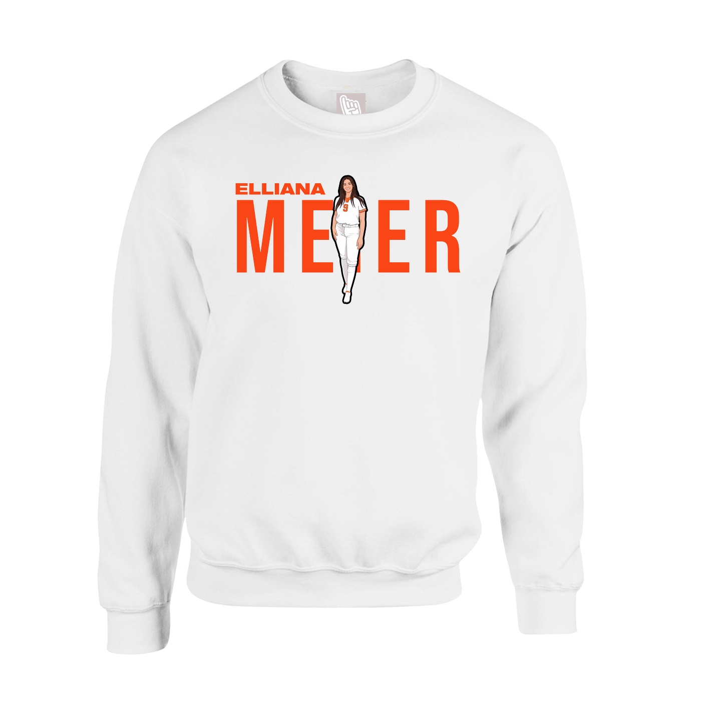 Fleece Crew — Player Name in White