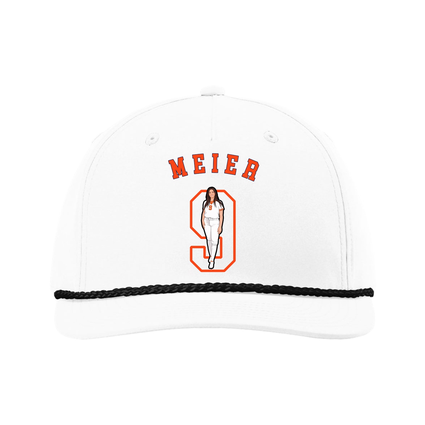 Five-Panel Classic Rope Cap — Shirsey Arch in White