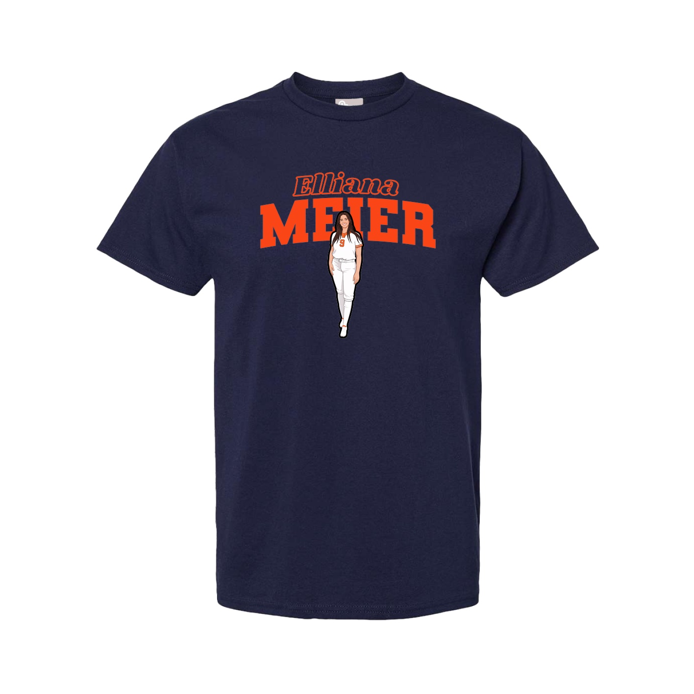 Youth Tee — Name Arch in Navy