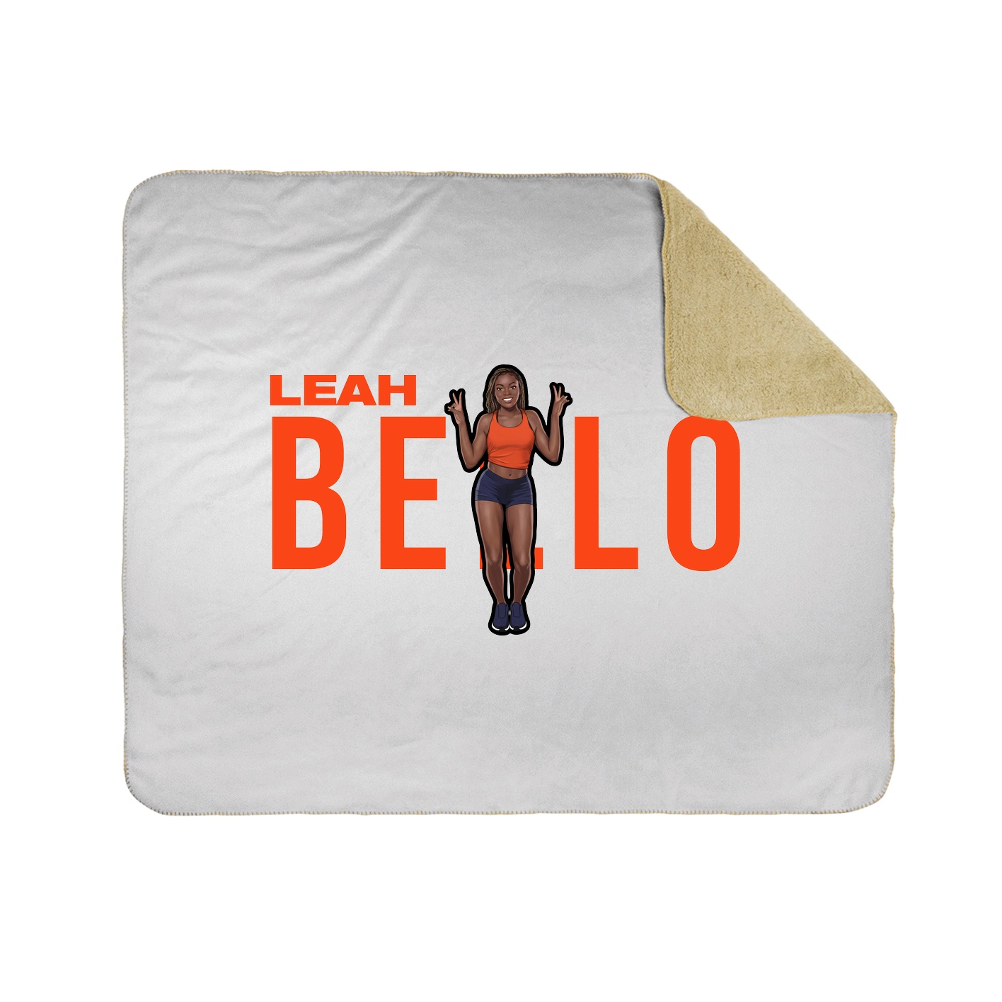 Throw Blanket — Player Name in White
