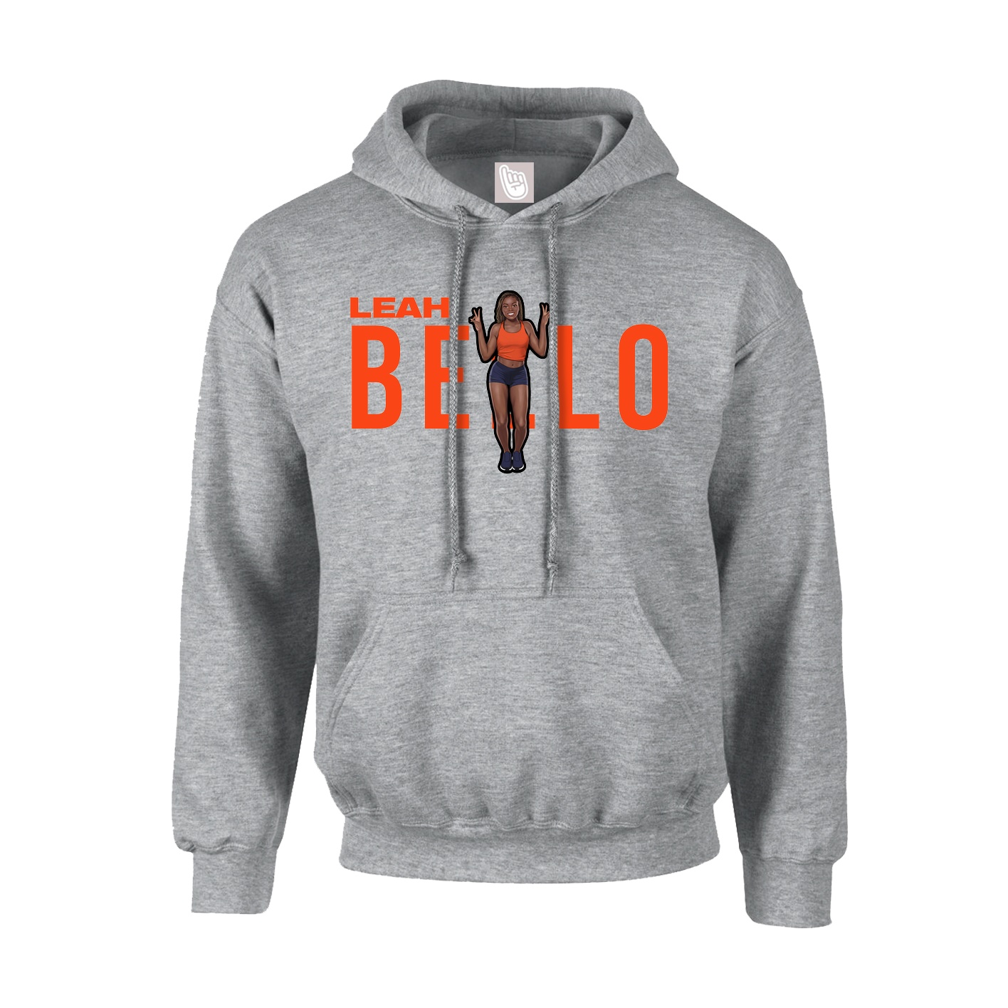 Hoodie — Player Name in Grey