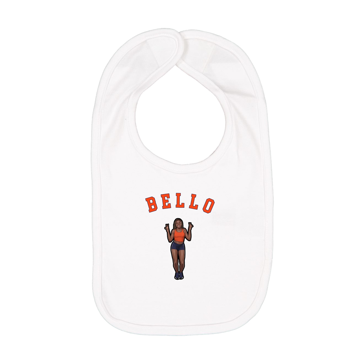 Infant Bib — Shirsey Arch in White