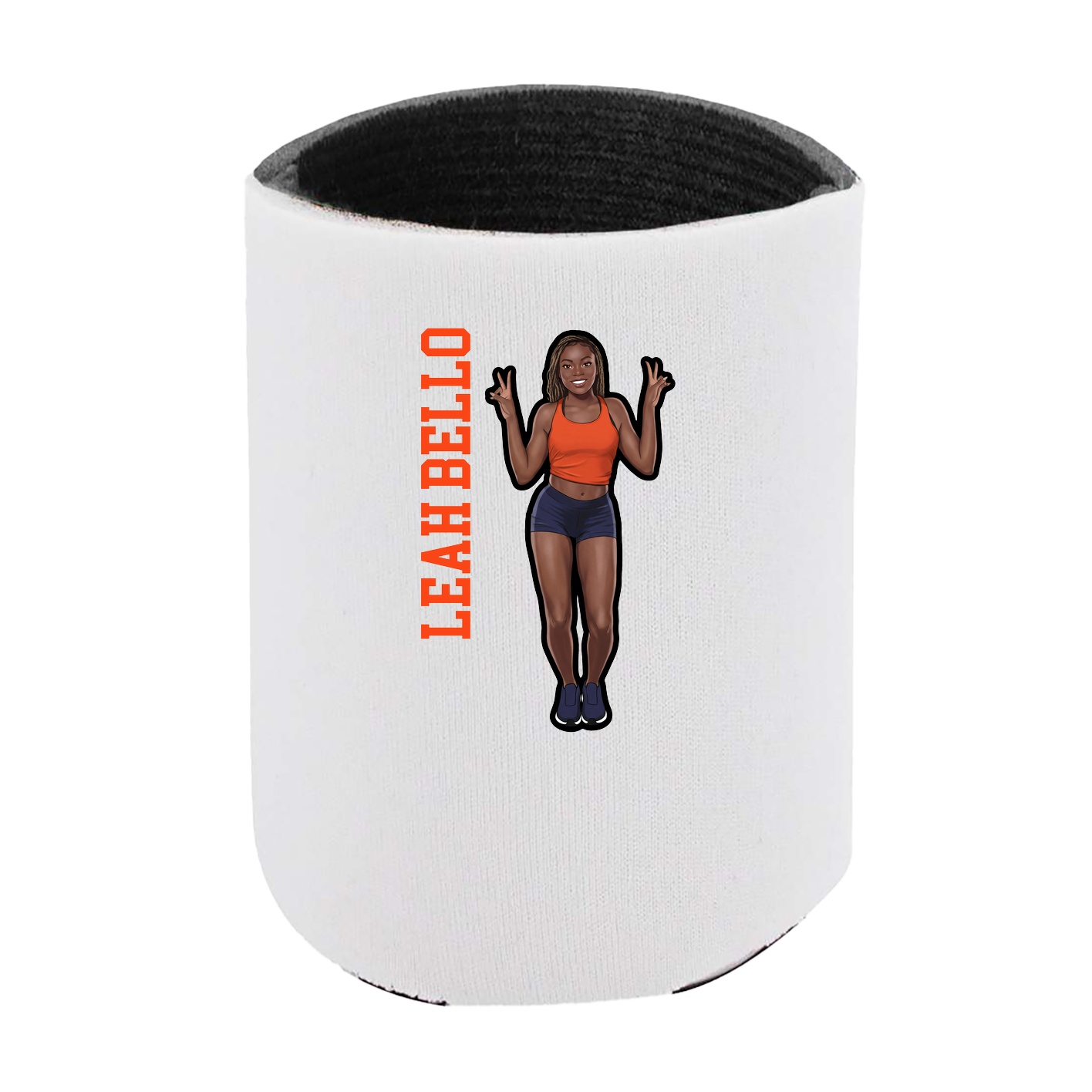 Can Holder — Name Vertical in White