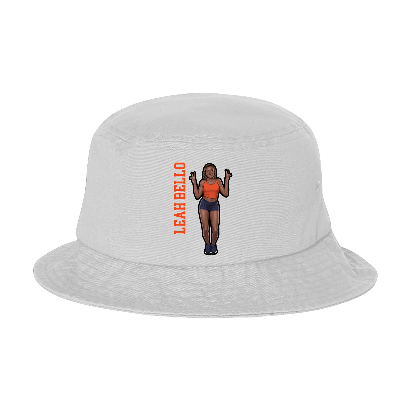 Bucket Cap — Name Vertical in White
