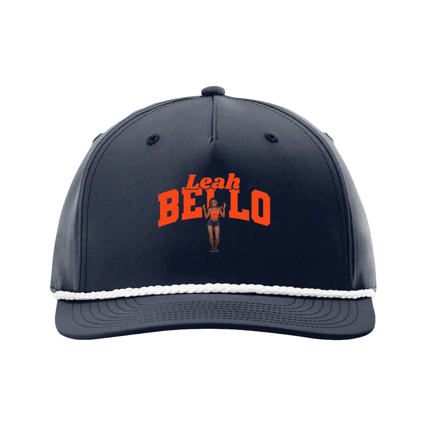 Five-Panel Classic Rope Cap — Signature Arch in Navy