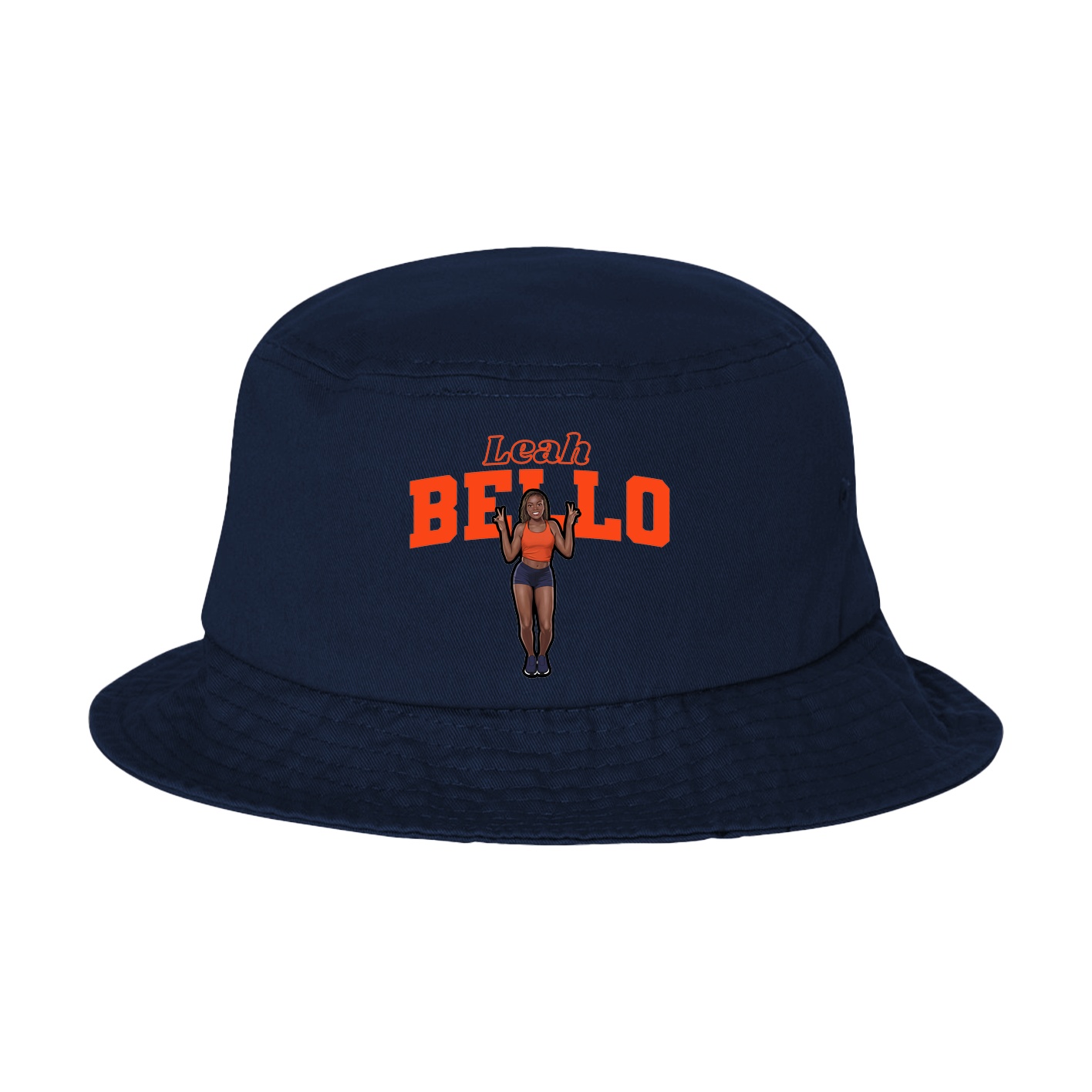 Bucket Cap — Name Arch in Navy