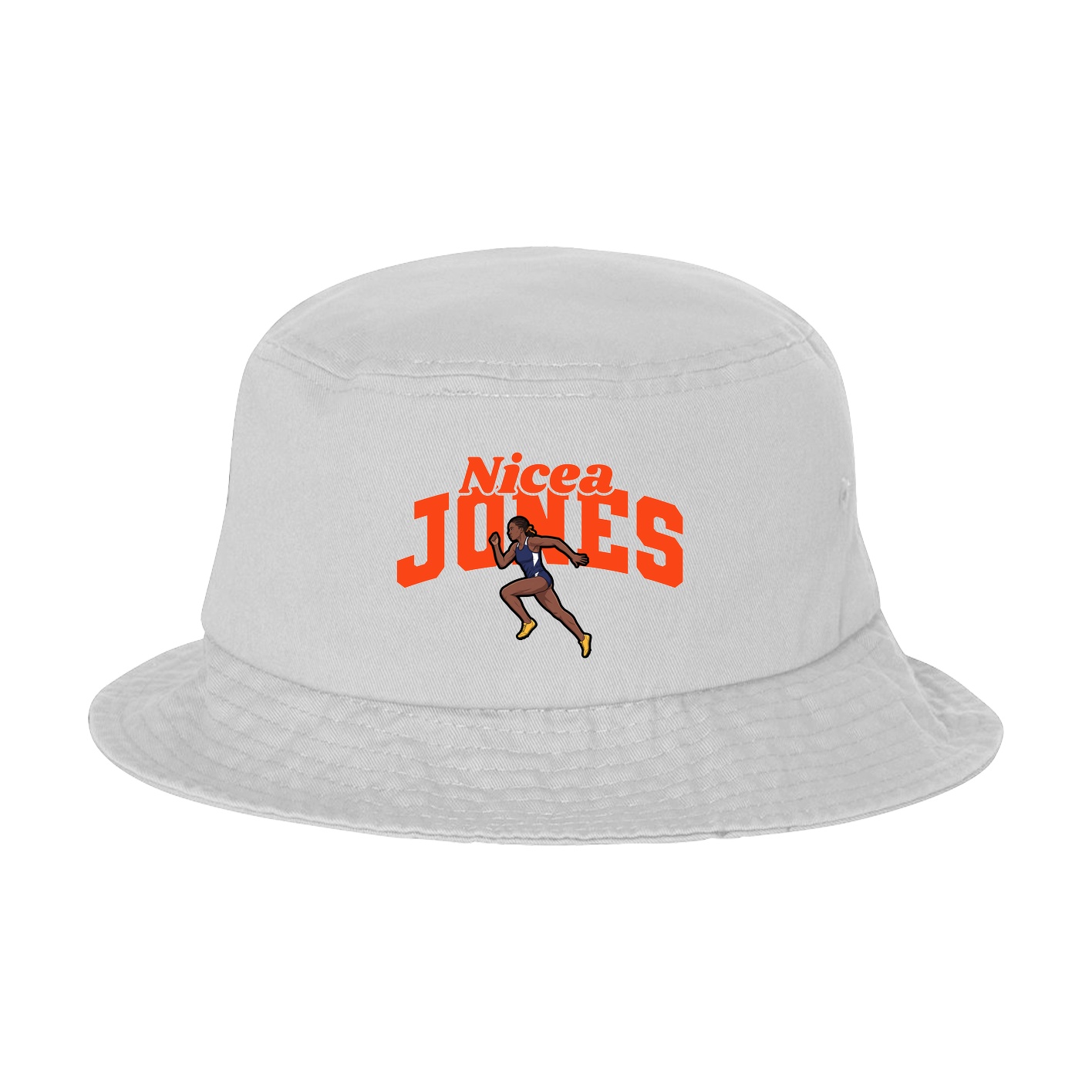Bucket Cap — Signature Arch in White