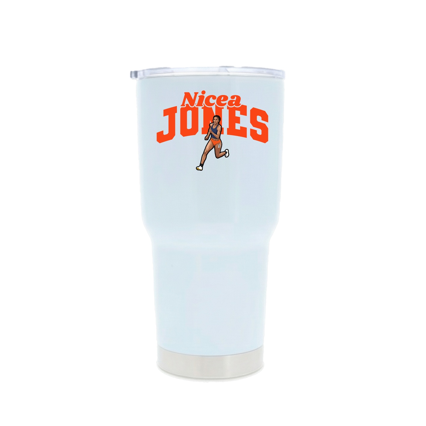 30oz Stainless Steel Tumbler — Signature Arch in White