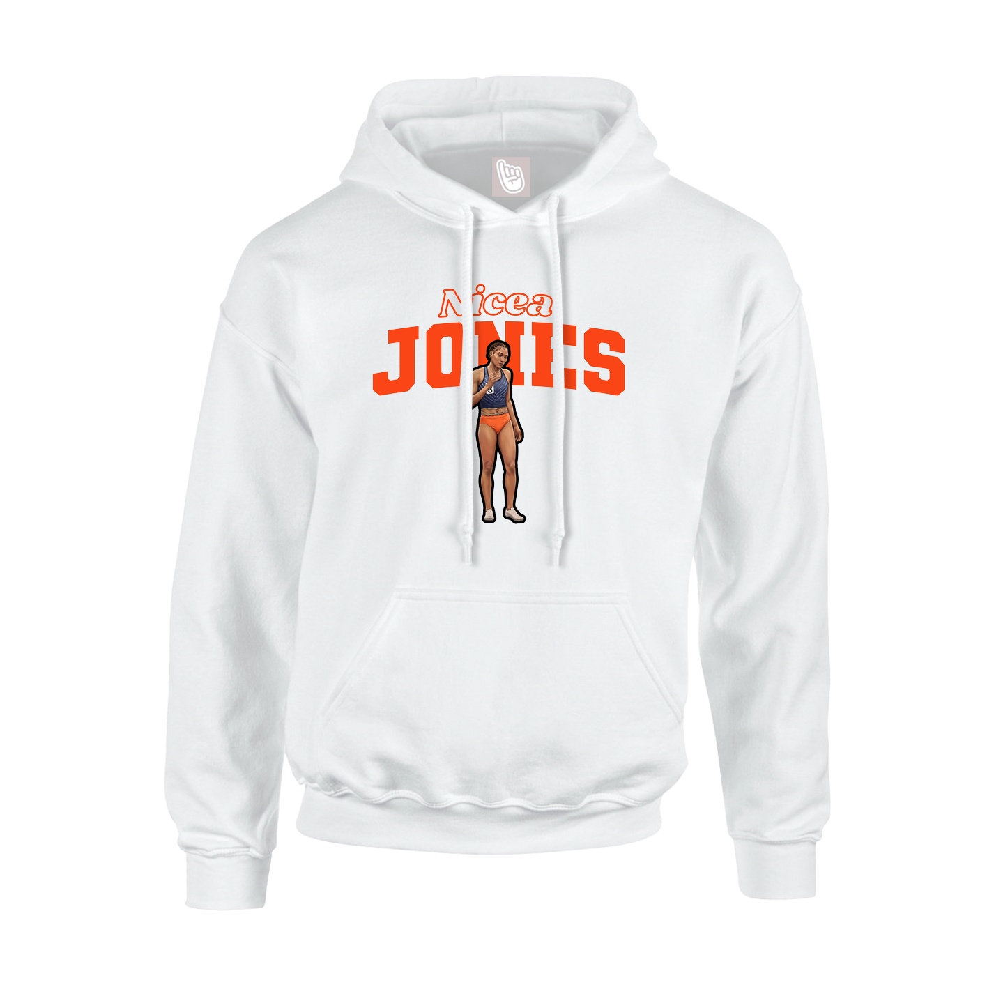 Hoodie — Name Arch in White